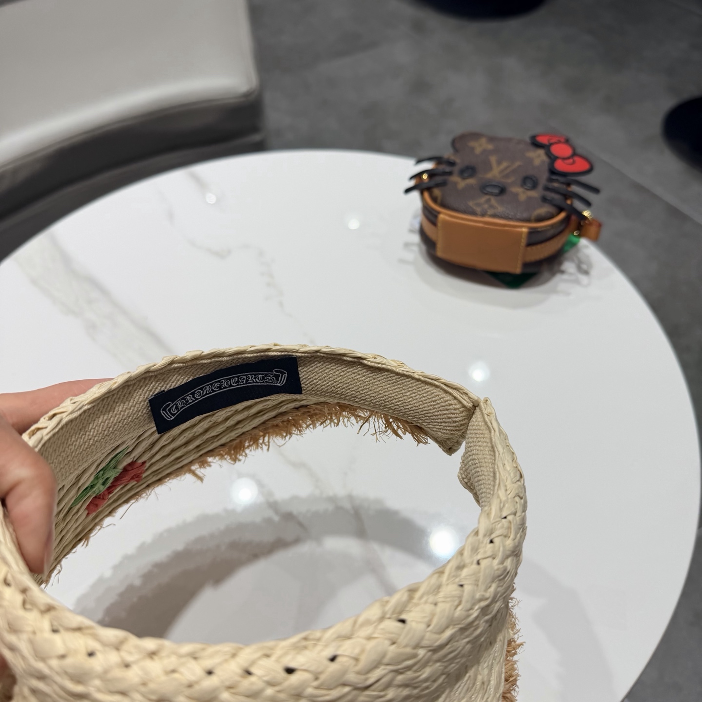 克罗心发箍式空顶草帽女帽子夏季多巴胺韩系防晒帽海边度假防晒遮阳帽子