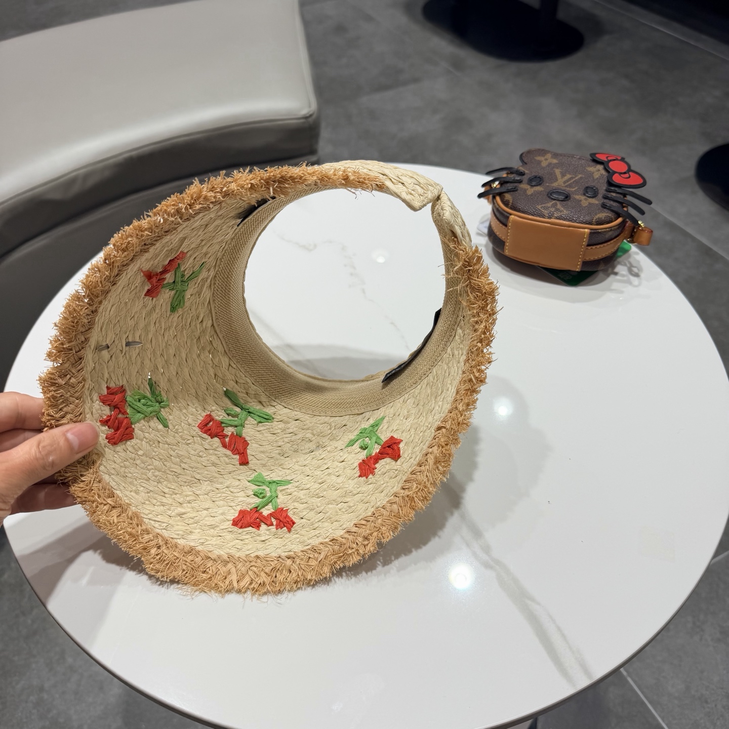 克罗心发箍式空顶草帽女帽子夏季多巴胺韩系防晒帽海边度假防晒遮阳帽子