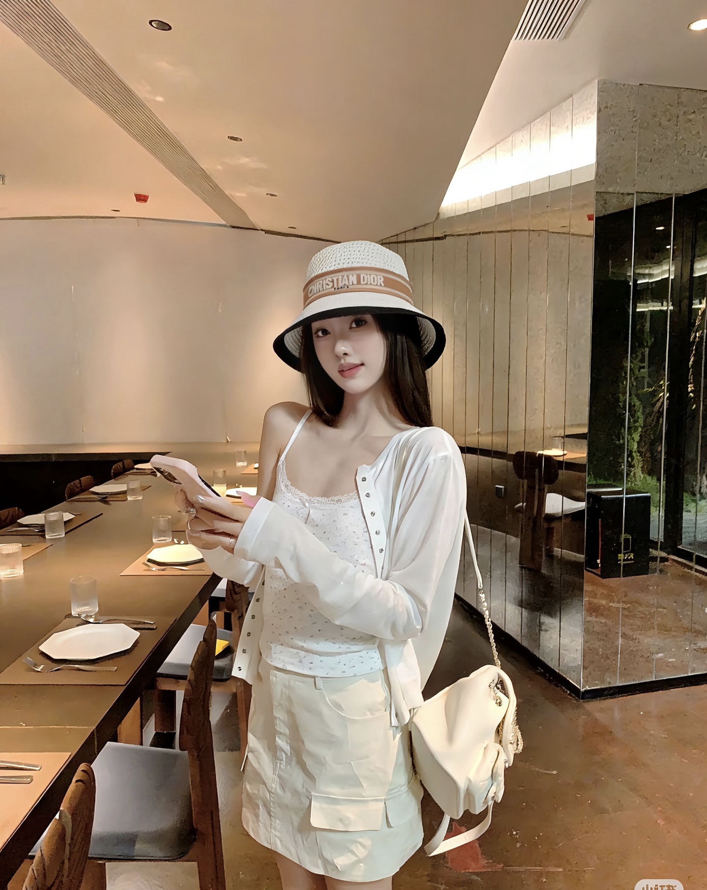 Dior迪奥新款礼帽，台湾PP草帽沿，头围57cm