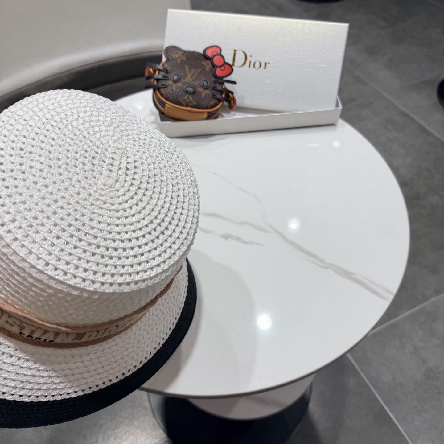 Dior迪奥新款礼帽，台湾PP草帽沿，头围57cm