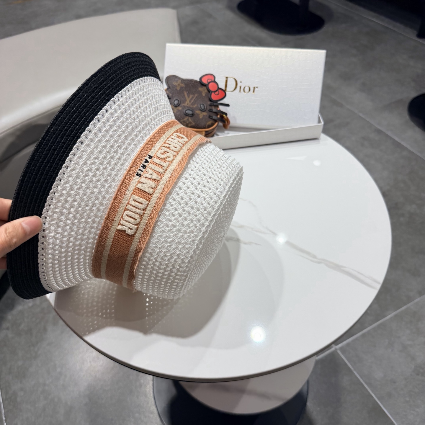 Dior迪奥新款礼帽，台湾PP草帽沿，头围57cm
