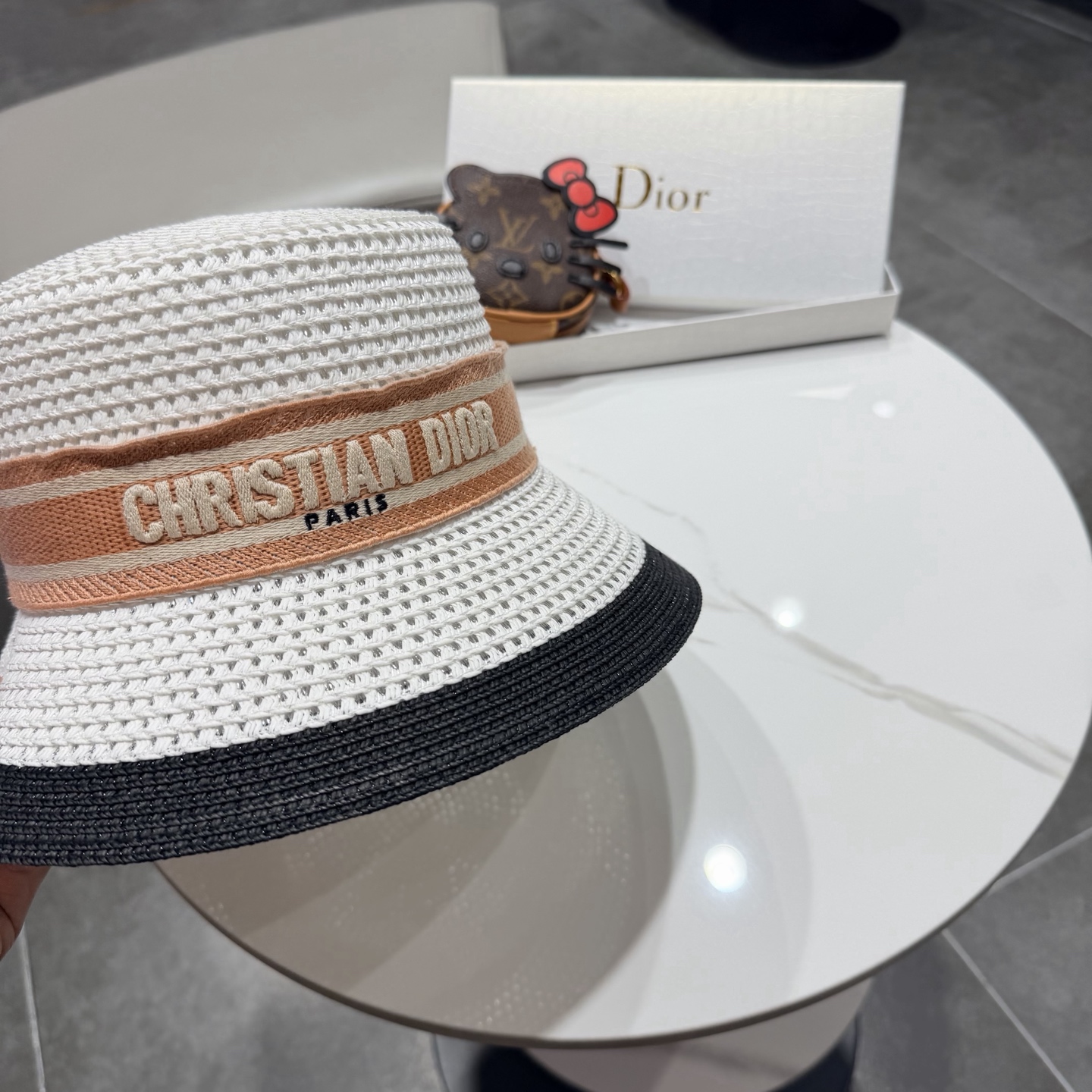 Dior迪奥新款礼帽，台湾PP草帽沿，头围57cm