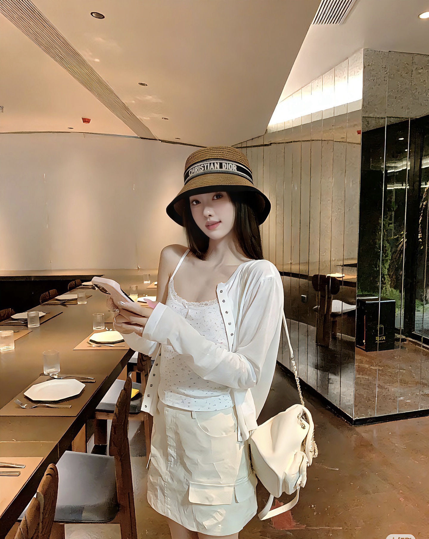 Dior迪奥新款礼帽，台湾PP草帽沿，头围57cm