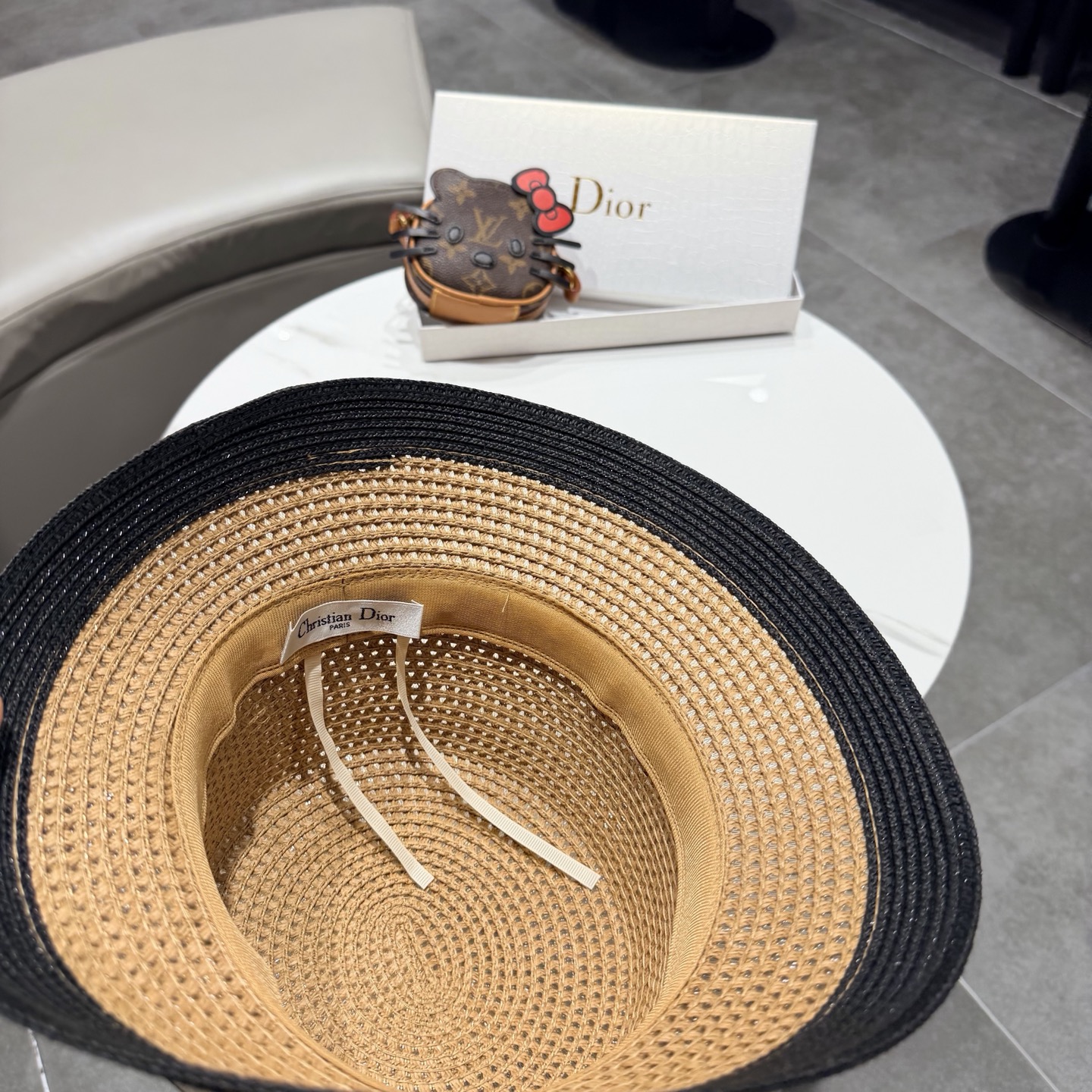Dior迪奥新款礼帽，台湾PP草帽沿，头围57cm
