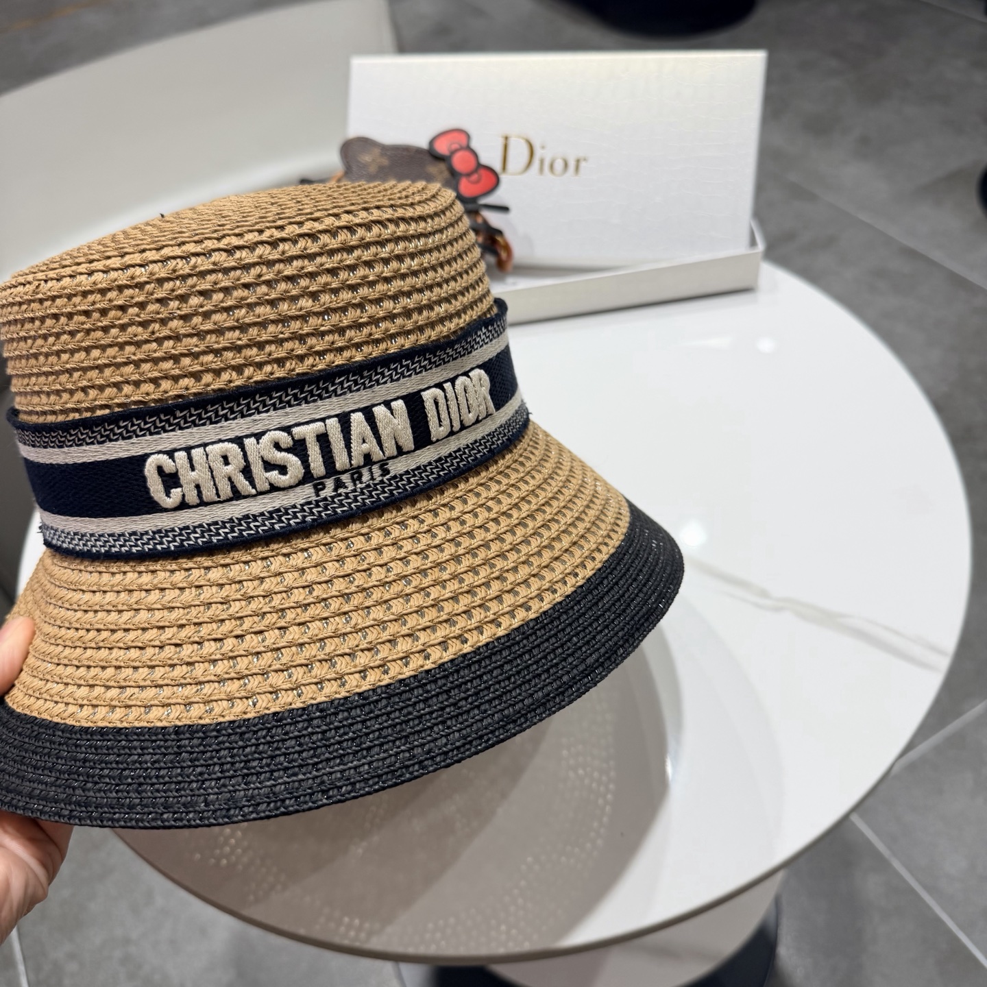 Dior迪奥新款礼帽，台湾PP草帽沿，头围57cm