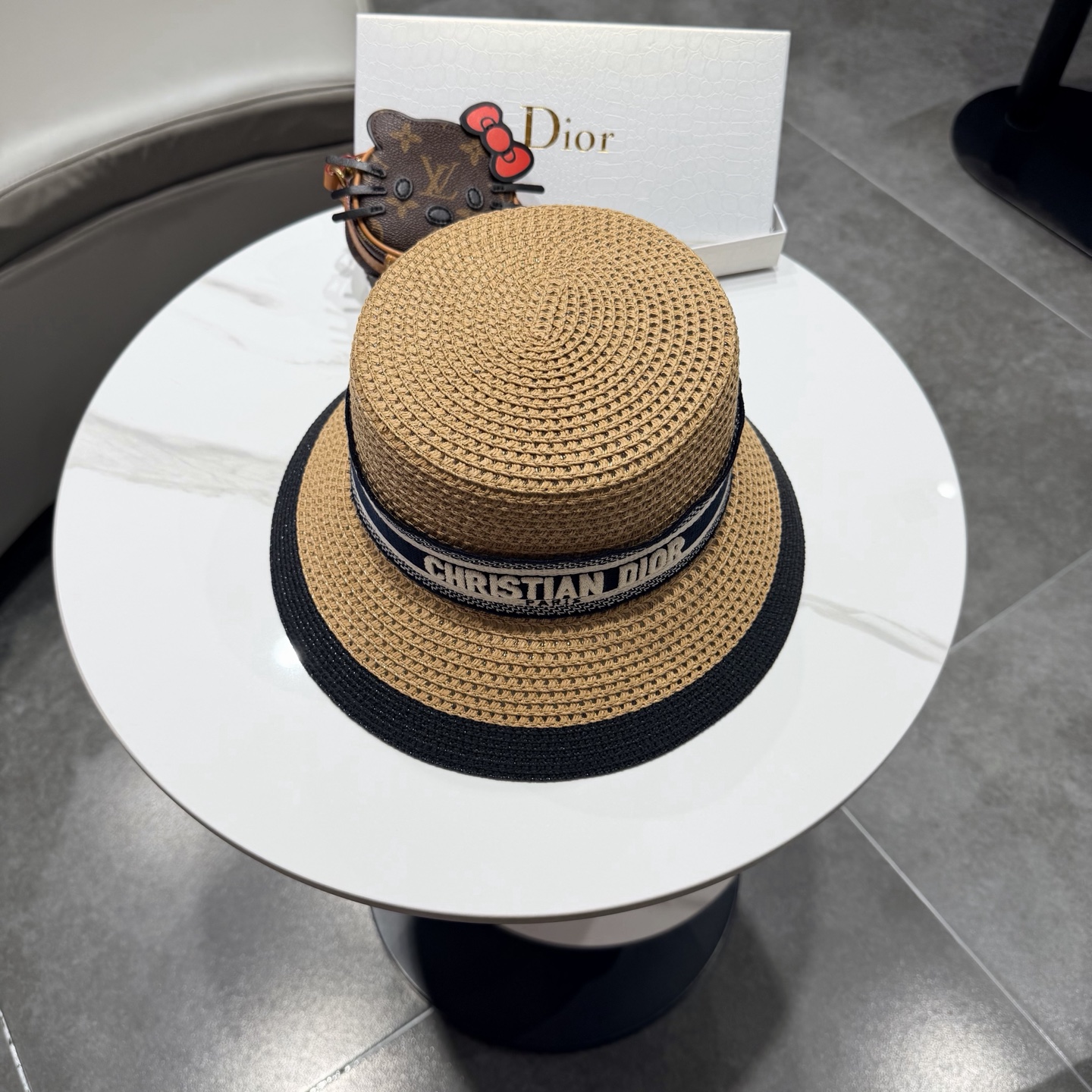 Dior迪奥新款礼帽，台湾PP草帽沿，头围57cm