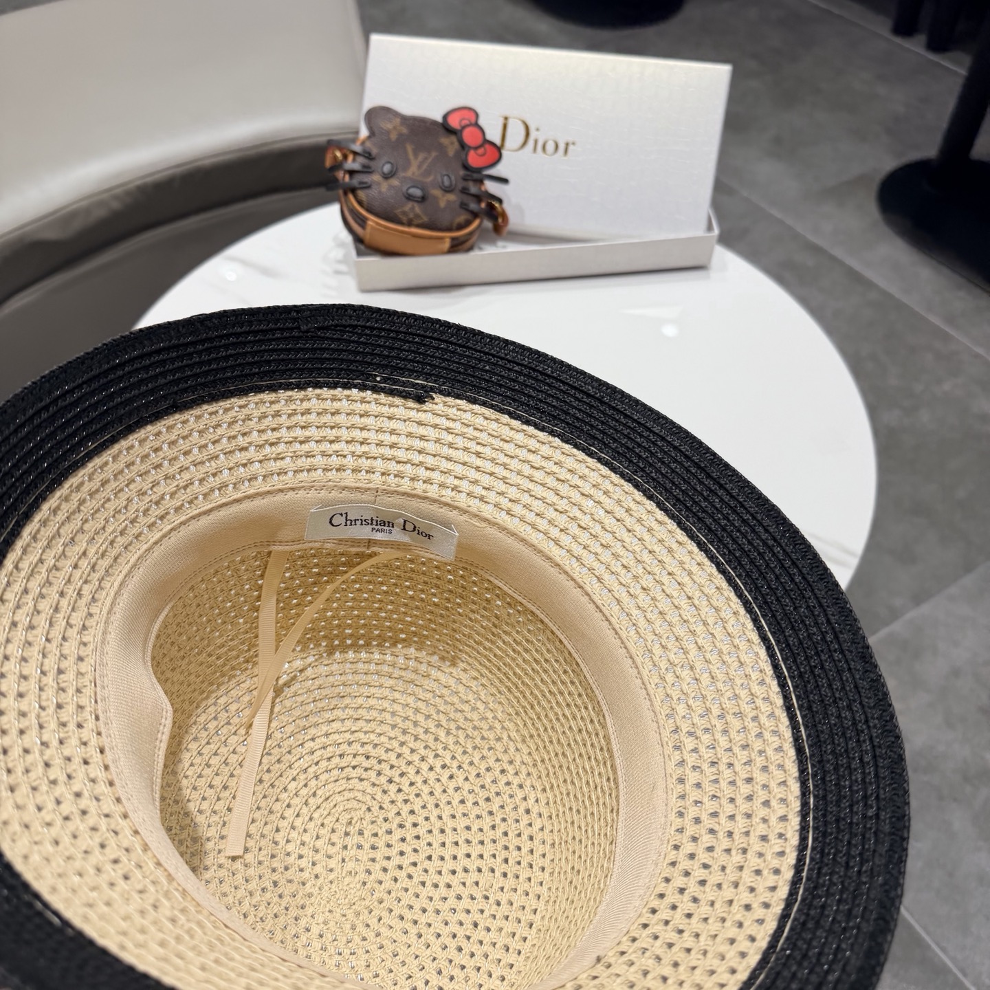 Dior迪奥新款礼帽，台湾PP草帽沿，头围57cm