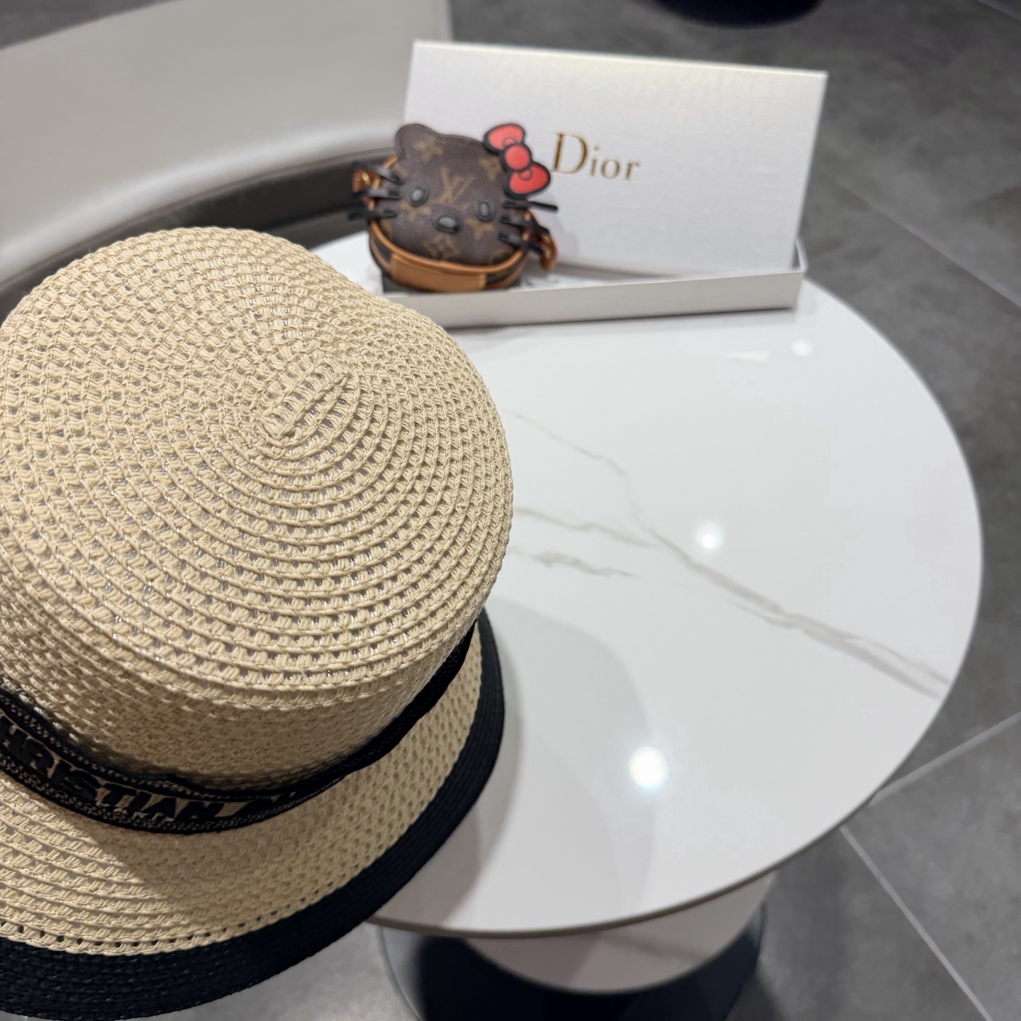 Dior迪奥新款礼帽，台湾PP草帽沿，头围57cm