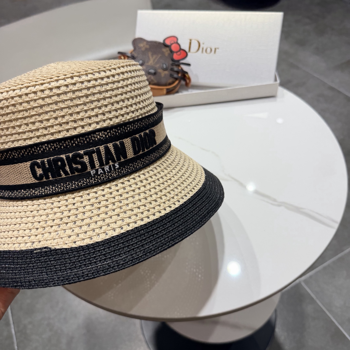 Dior迪奥新款礼帽，台湾PP草帽沿，头围57cm
