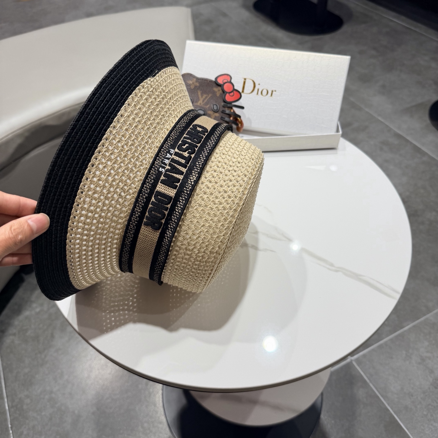 Dior迪奥新款礼帽，台湾PP草帽沿，头围57cm