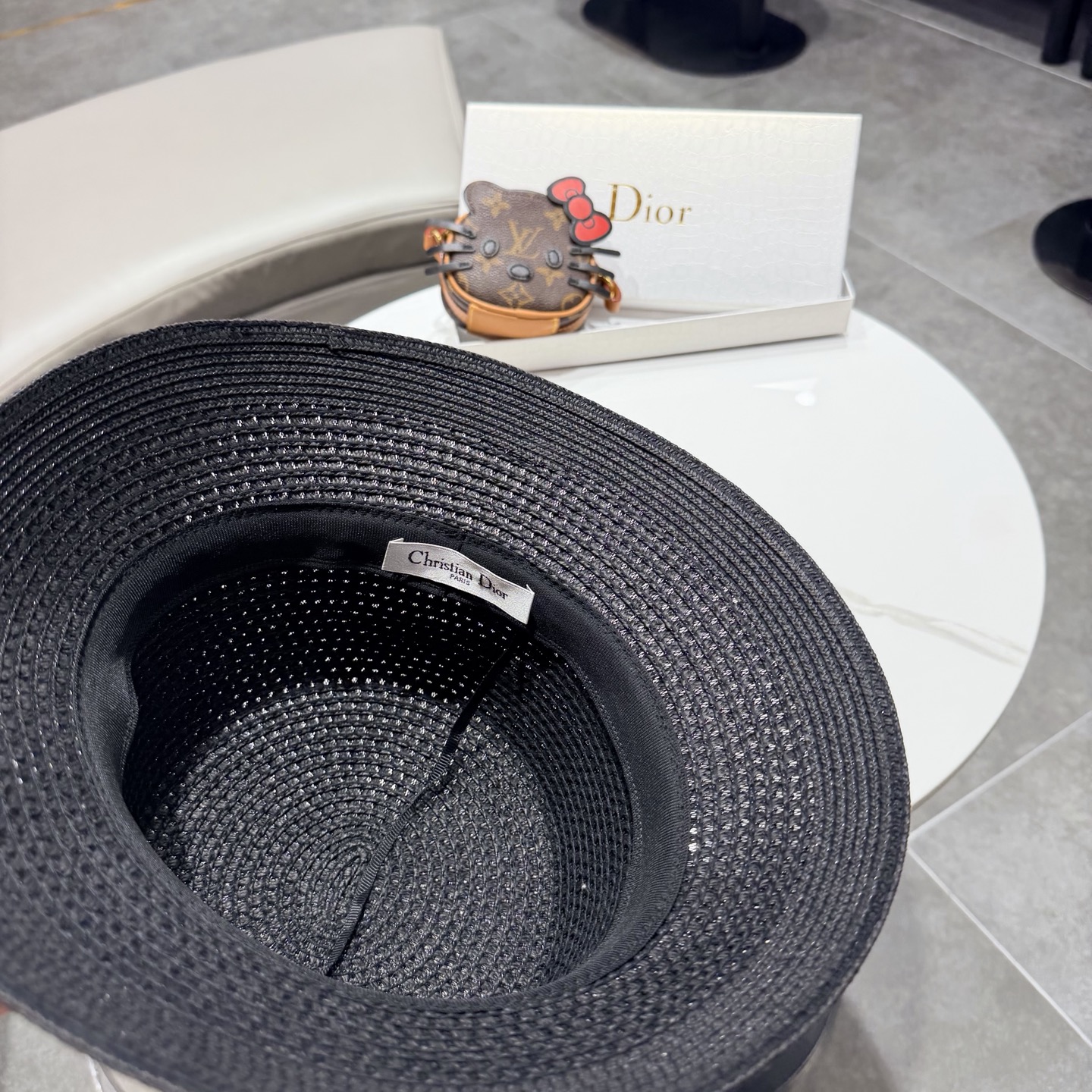 Dior迪奥新款礼帽，台湾PP草帽沿，头围57cm