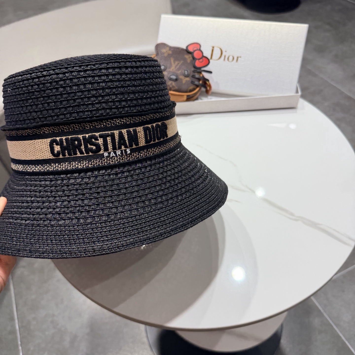 Dior迪奥新款礼帽，台湾PP草帽沿，头围57cm