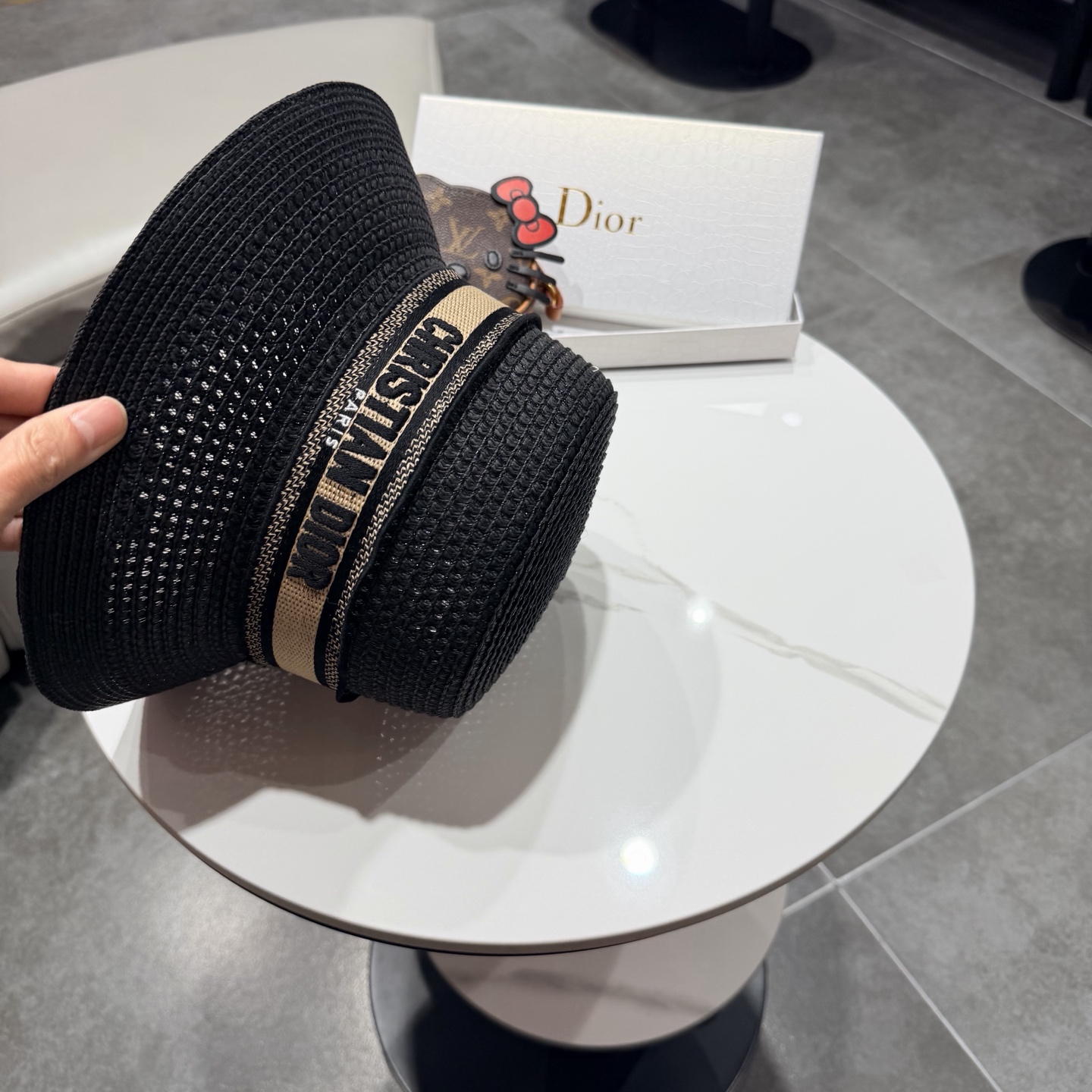 Dior迪奥新款礼帽，台湾PP草帽沿，头围57cm