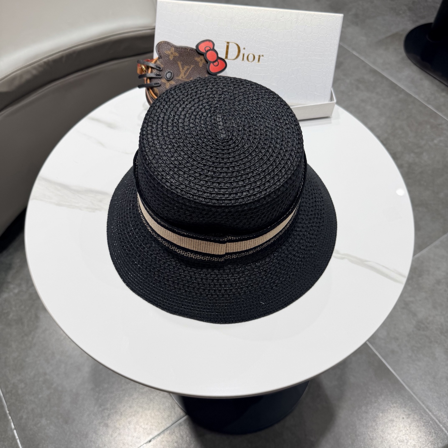 Dior迪奥新款礼帽，台湾PP草帽沿，头围57cm