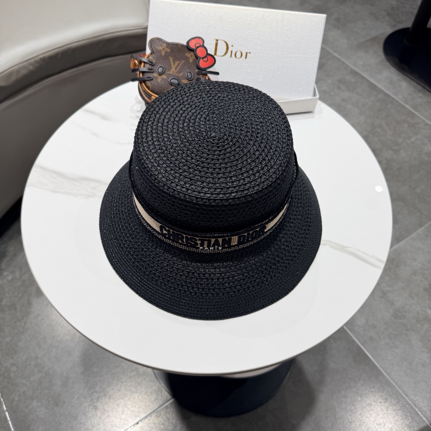 Dior迪奥新款礼帽，台湾PP草帽沿，头围57cm