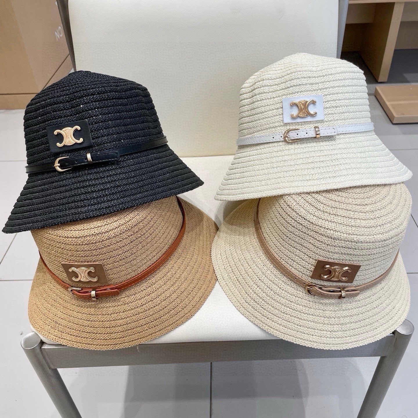 塞琳celien新款草帽，平顶礼帽，头围57cm