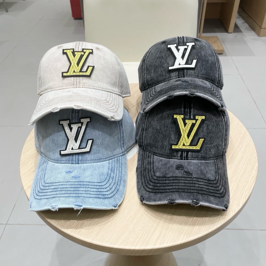 🧢LV路易威登🧢 官网高版出货，刺绣字母棒球帽，非常经典的经典，流行的复古美，四季可用，出门必备，非常显