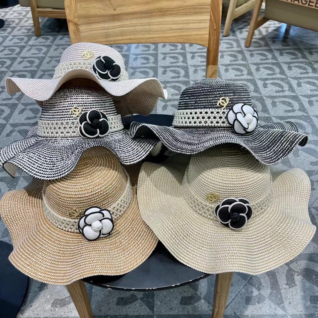 【CHANEL香奈儿】2026新款小香风草编度假风盆帽草帽，大牌风～出街旅行单品