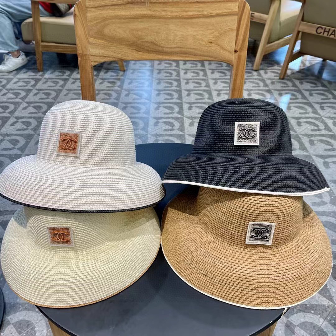 【CHANEL香奈儿】2026新款拼色盆帽草帽，出街必备超好搭配，赶紧入手！
