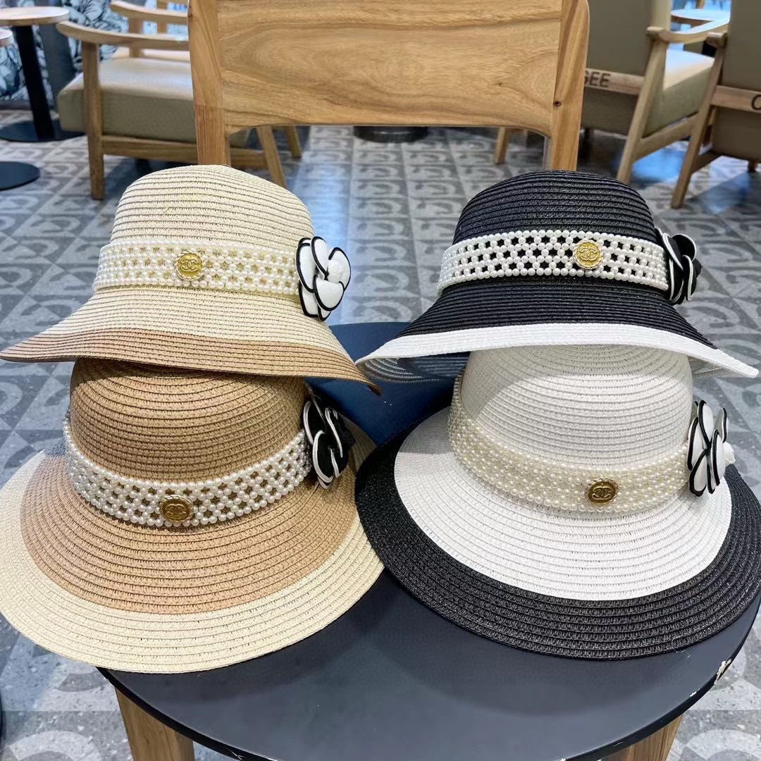 【CHANEL香奈儿】2026新款小香风草编度假风盆帽草帽，大牌风～出街旅行单品