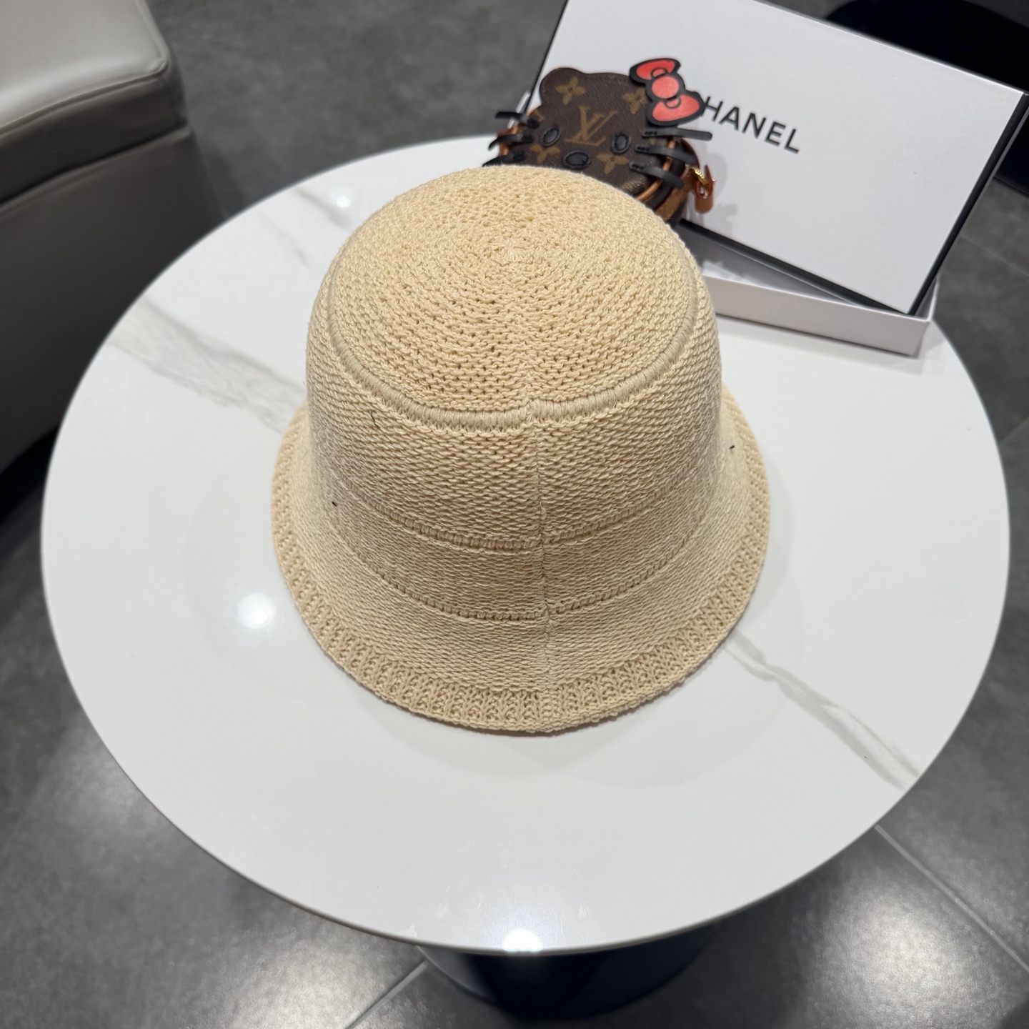 chanel香奈儿盆帽女针织渔夫帽韩版时尚休闲编织帽可折叠防晒帽宽边显瘦遮脸型