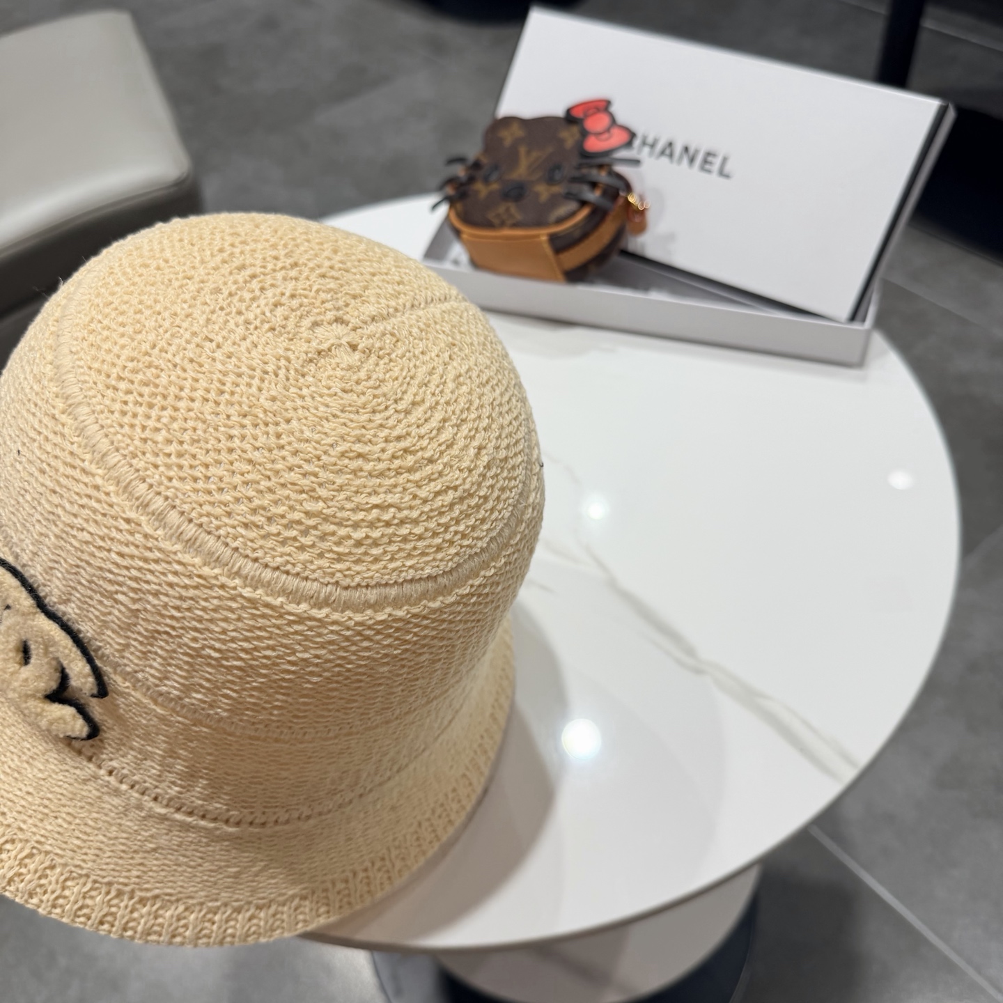 chanel香奈儿盆帽女针织渔夫帽韩版时尚休闲编织帽可折叠防晒帽宽边显瘦遮脸型