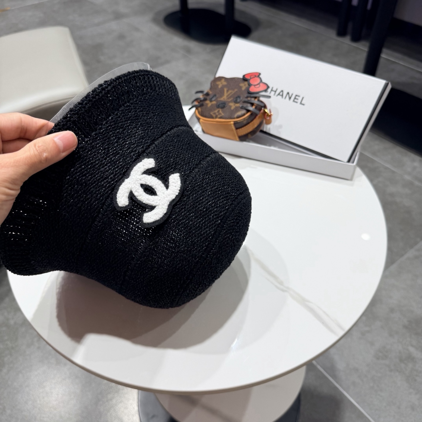 chanel香奈儿盆帽女针织渔夫帽韩版时尚休闲编织帽可折叠防晒帽宽边显瘦遮脸型