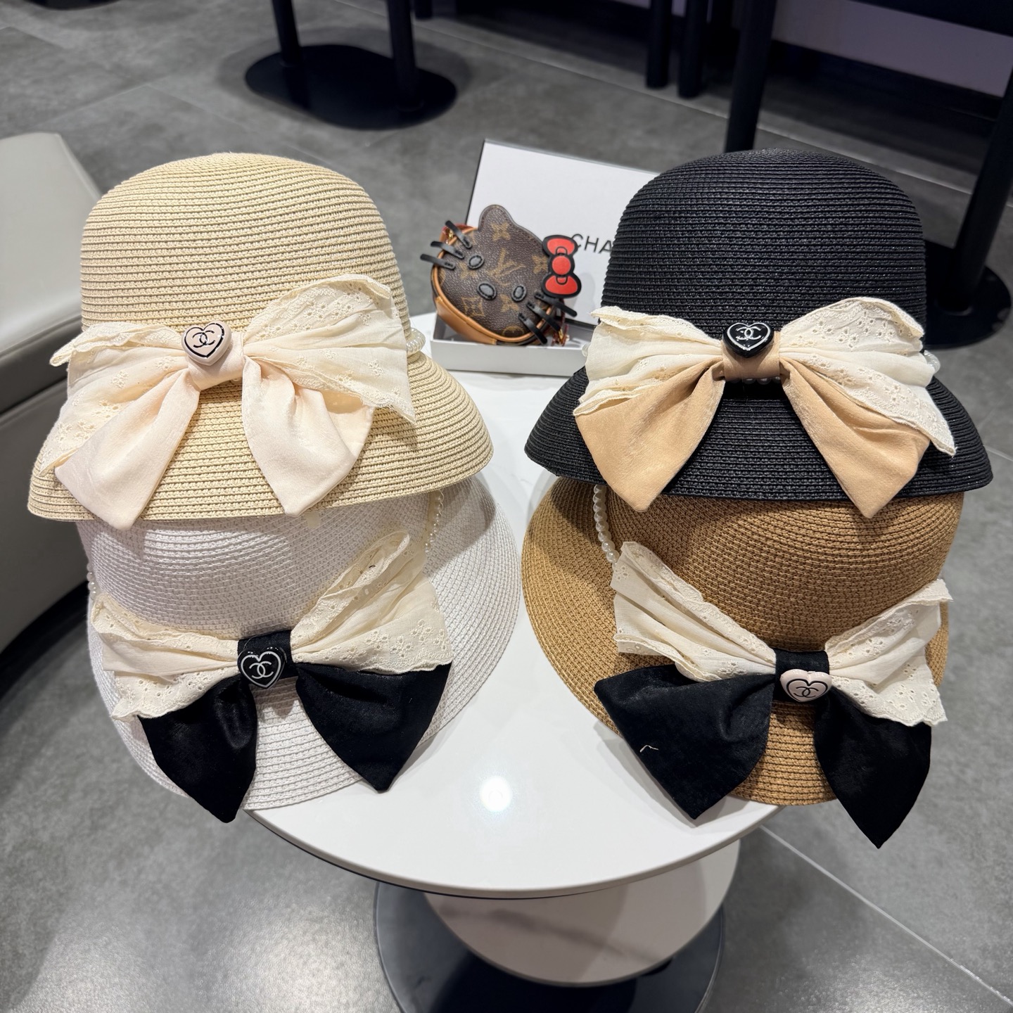 。Chanel香奈儿草帽，旅游必备，头围57cm