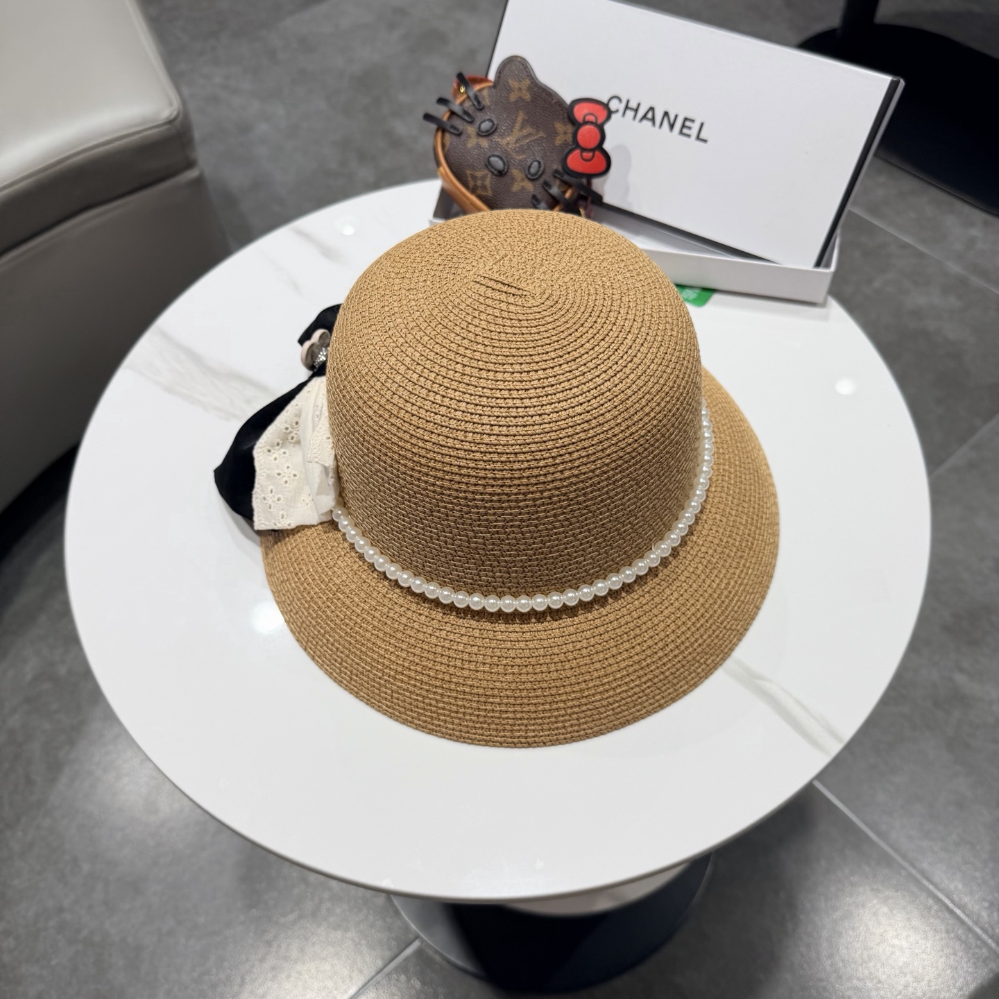 。Chanel香奈儿草帽，旅游必备，头围57cm