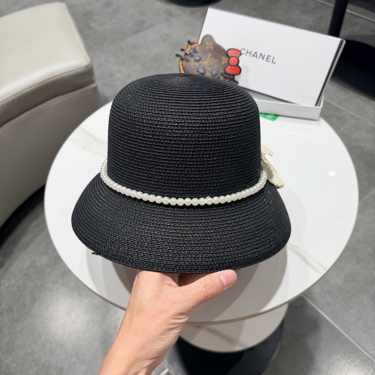 。Chanel香奈儿草帽，旅游必备，头围57cm