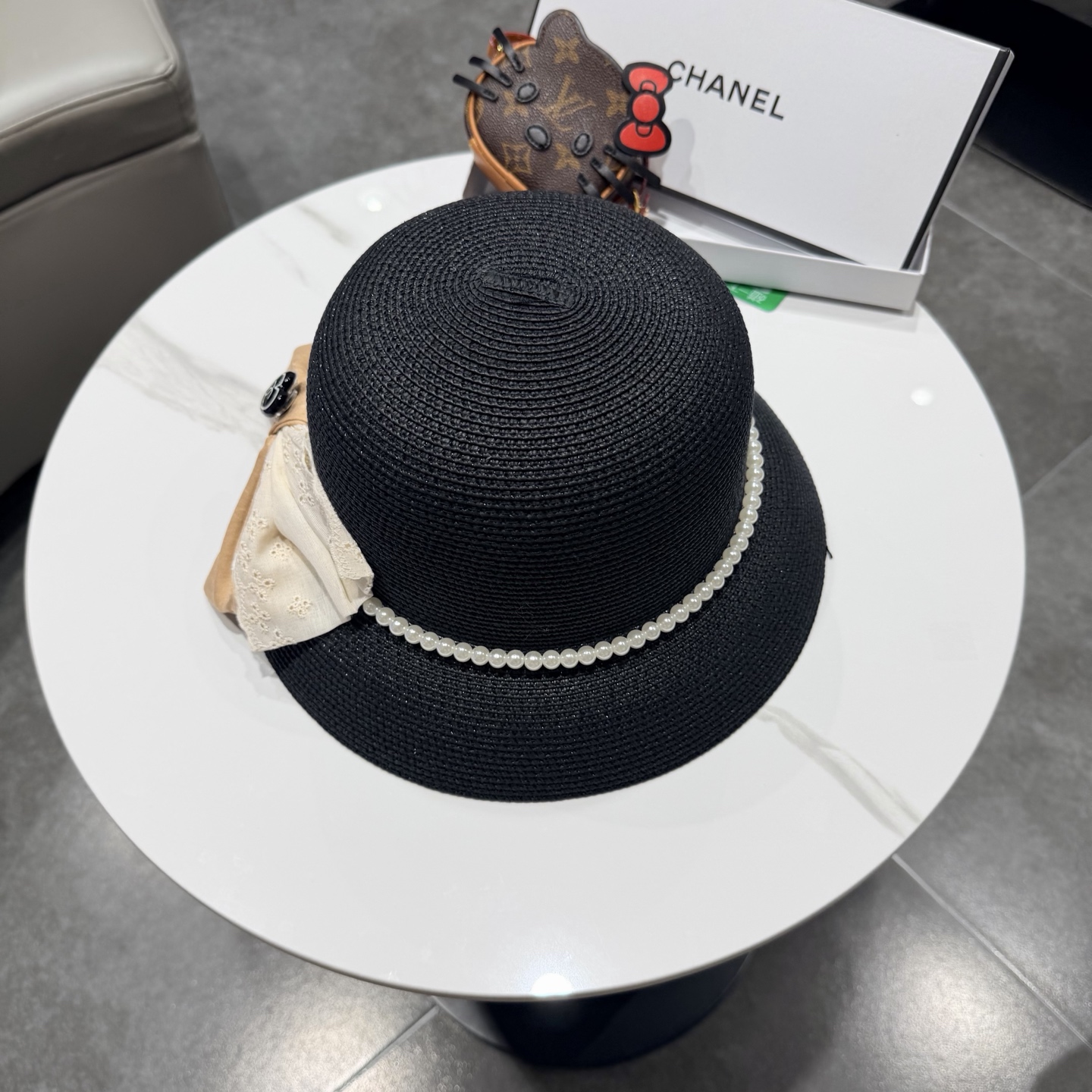 。Chanel香奈儿草帽，旅游必备，头围57cm
