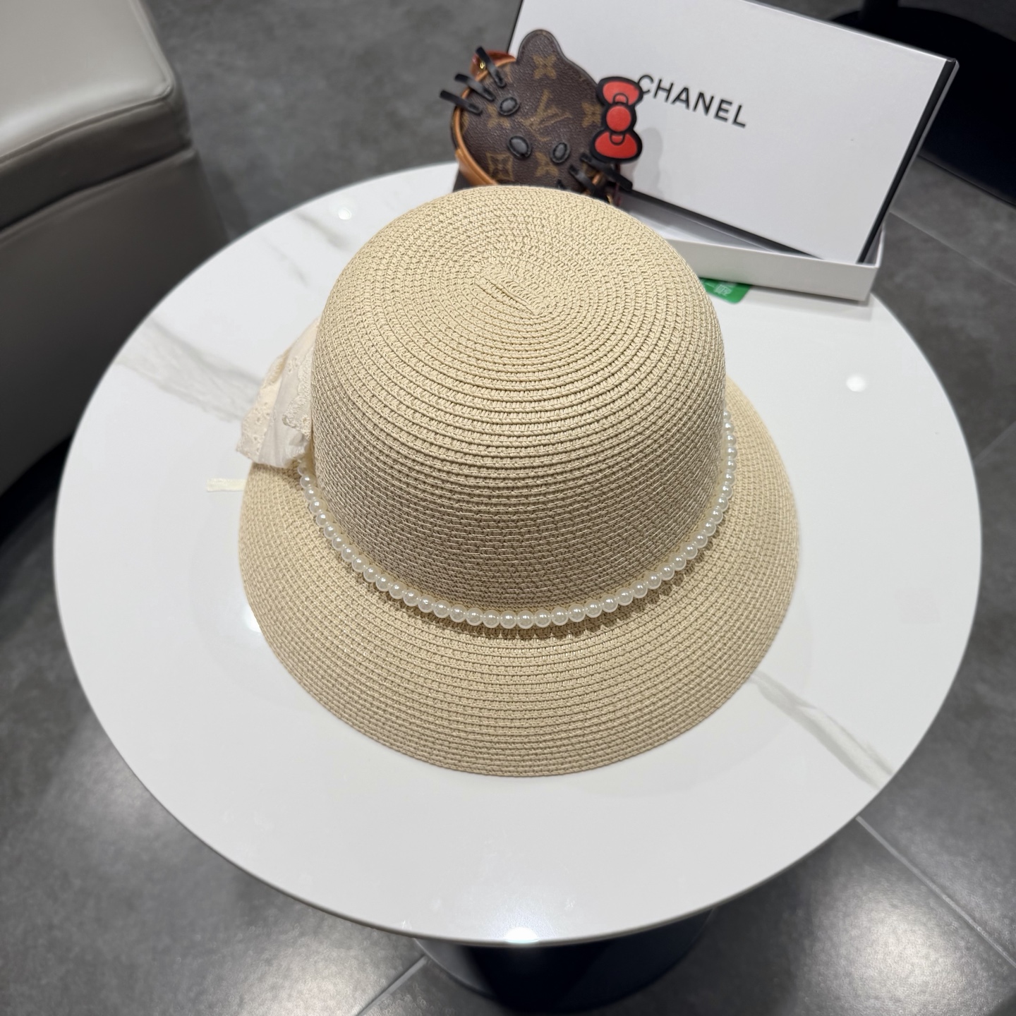 。Chanel香奈儿草帽，旅游必备，头围57cm