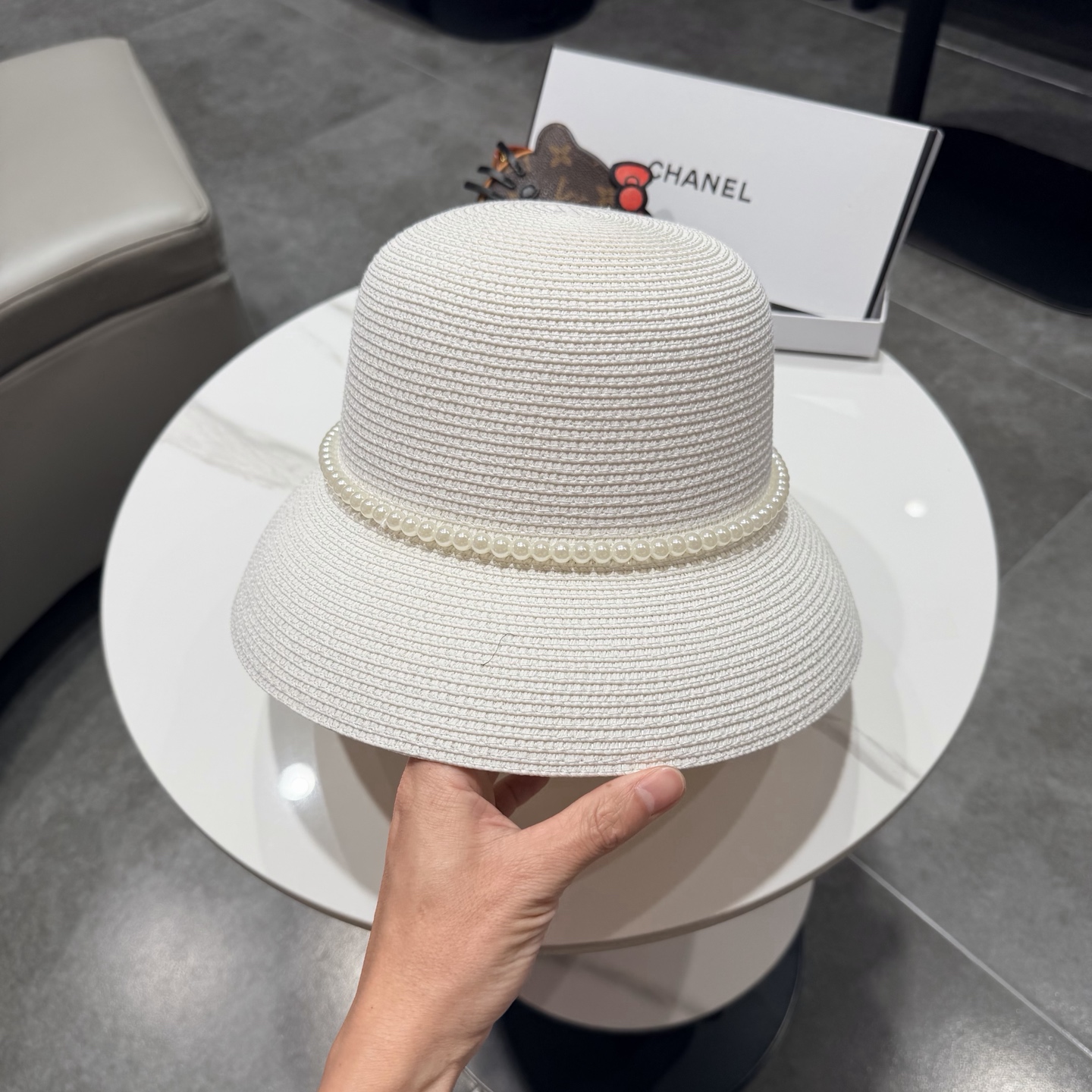 。Chanel香奈儿草帽，旅游必备，头围57cm