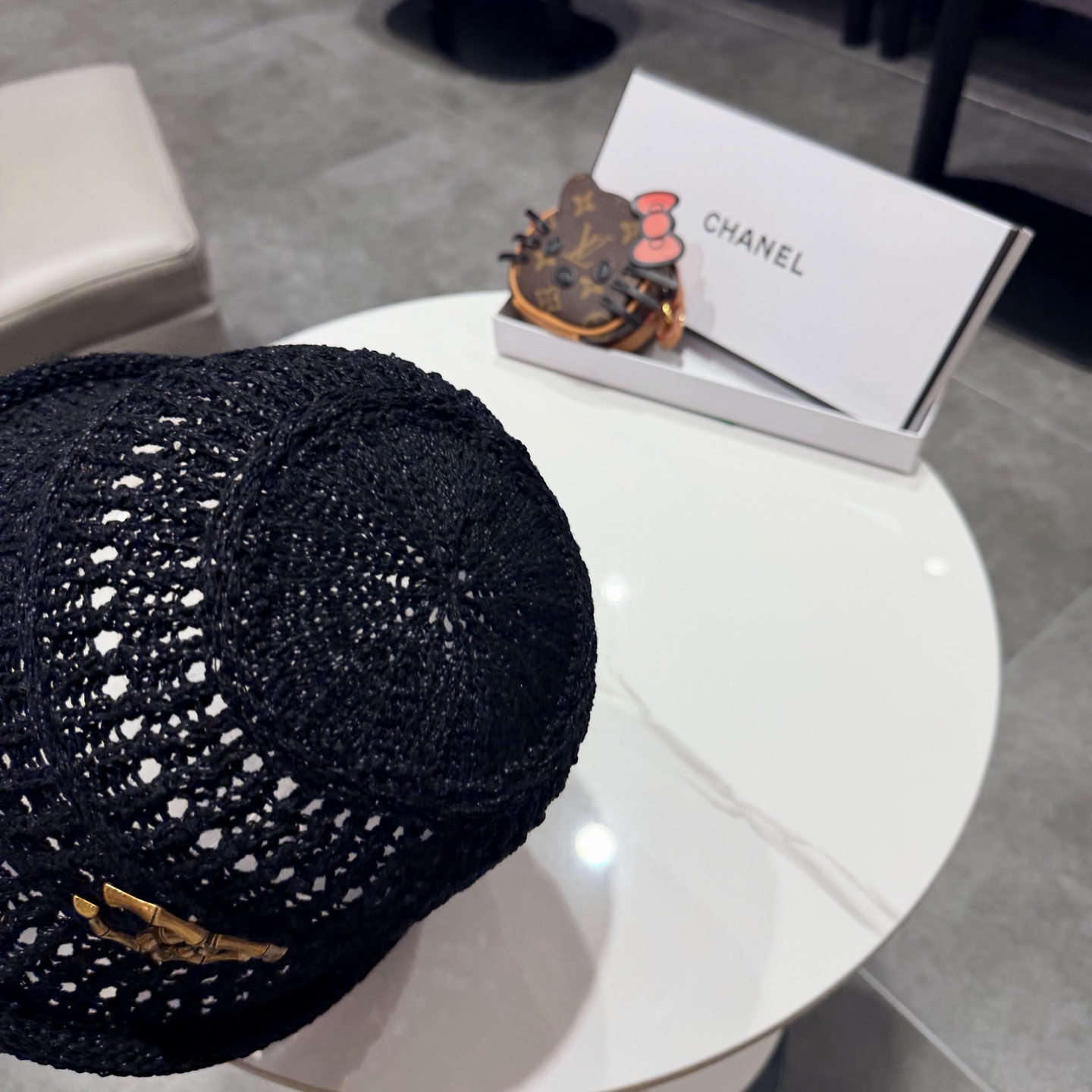 chanel2026新款甜美镂空渔夫帽女夏季透气百搭显脸小盆帽韩版休闲水桶帽