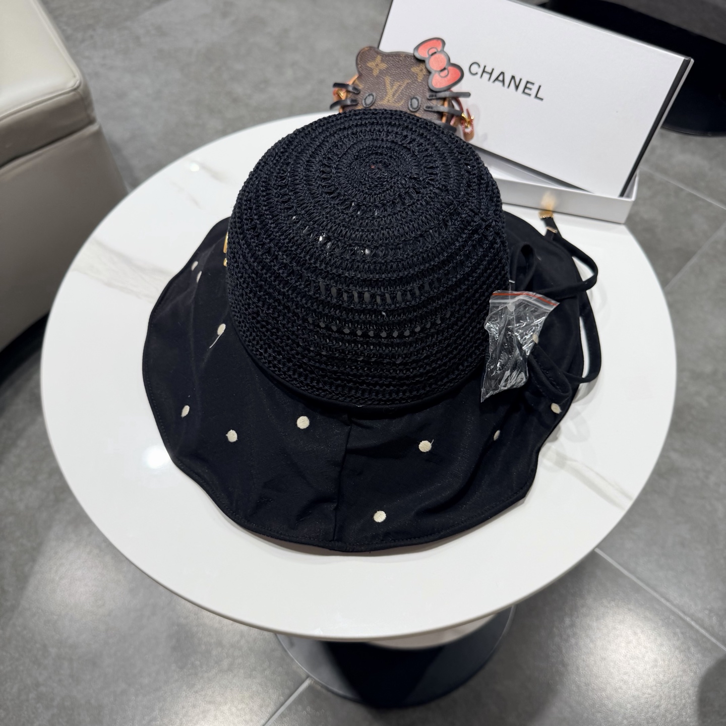 chanel设计高定定草手钩遮阳帽春夏遮阳帽女休闲渔夫帽草帽