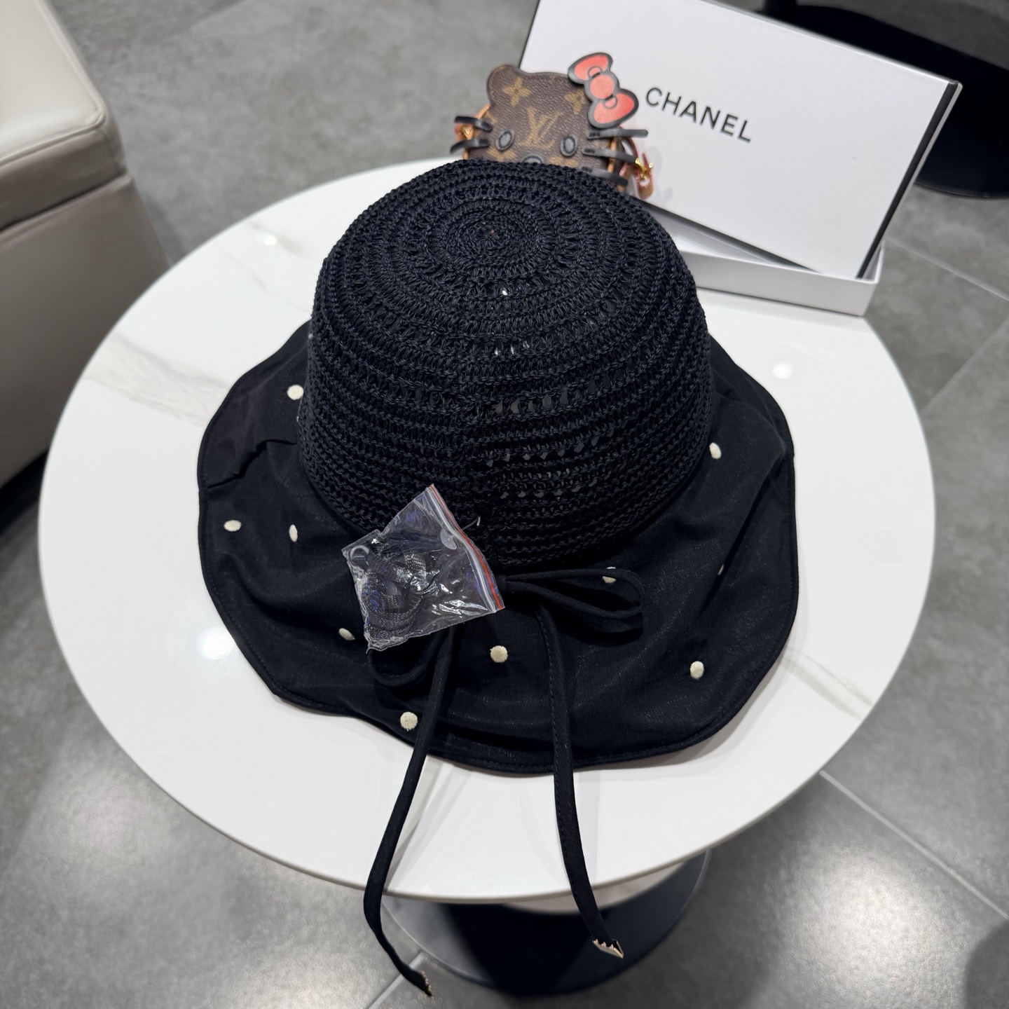 chanel设计高定定草手钩遮阳帽春夏遮阳帽女休闲渔夫帽草帽