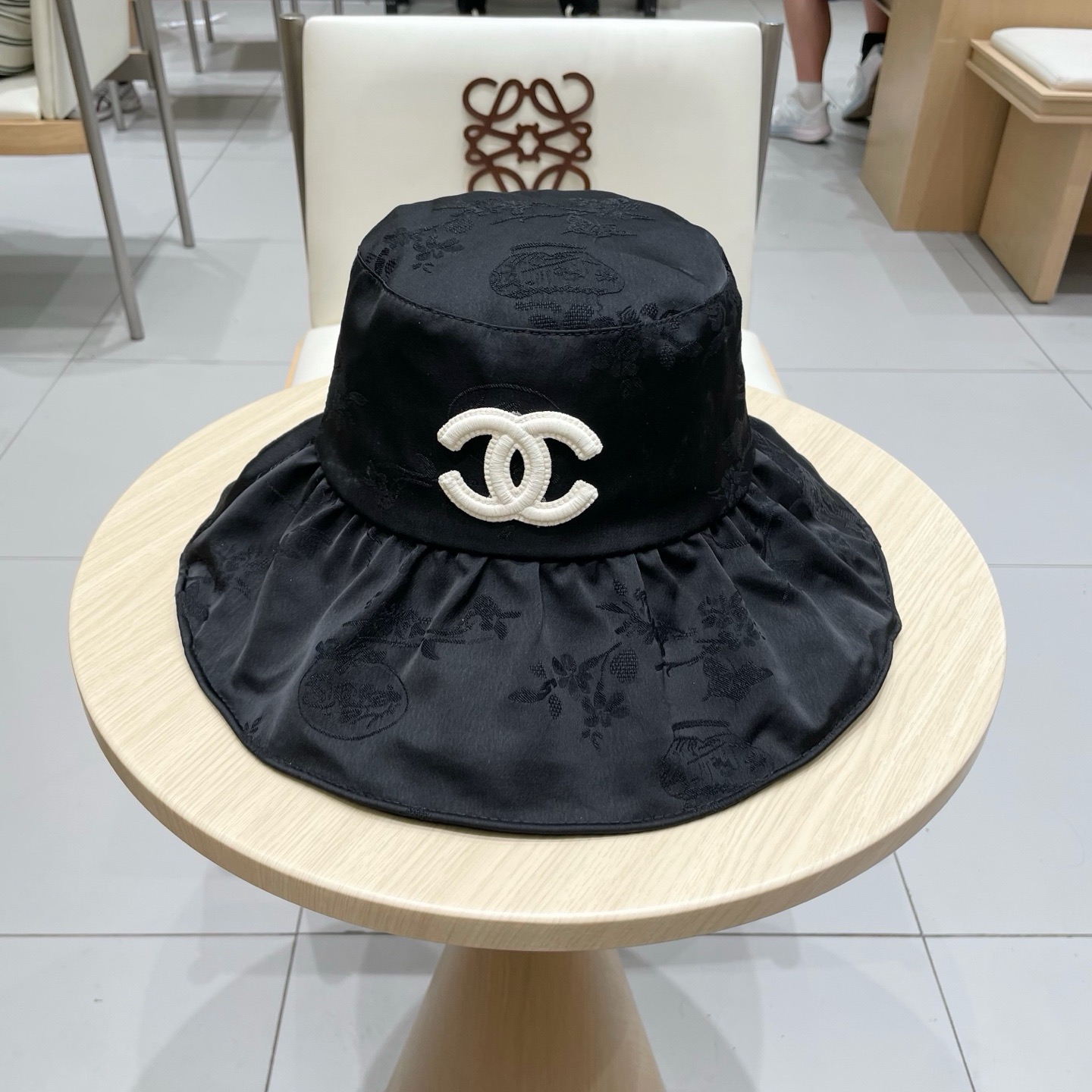 chanel香奈儿中国风帽子女夏季防晒渔夫帽日系小香风防紫外线遮阳大帽檐太阳帽