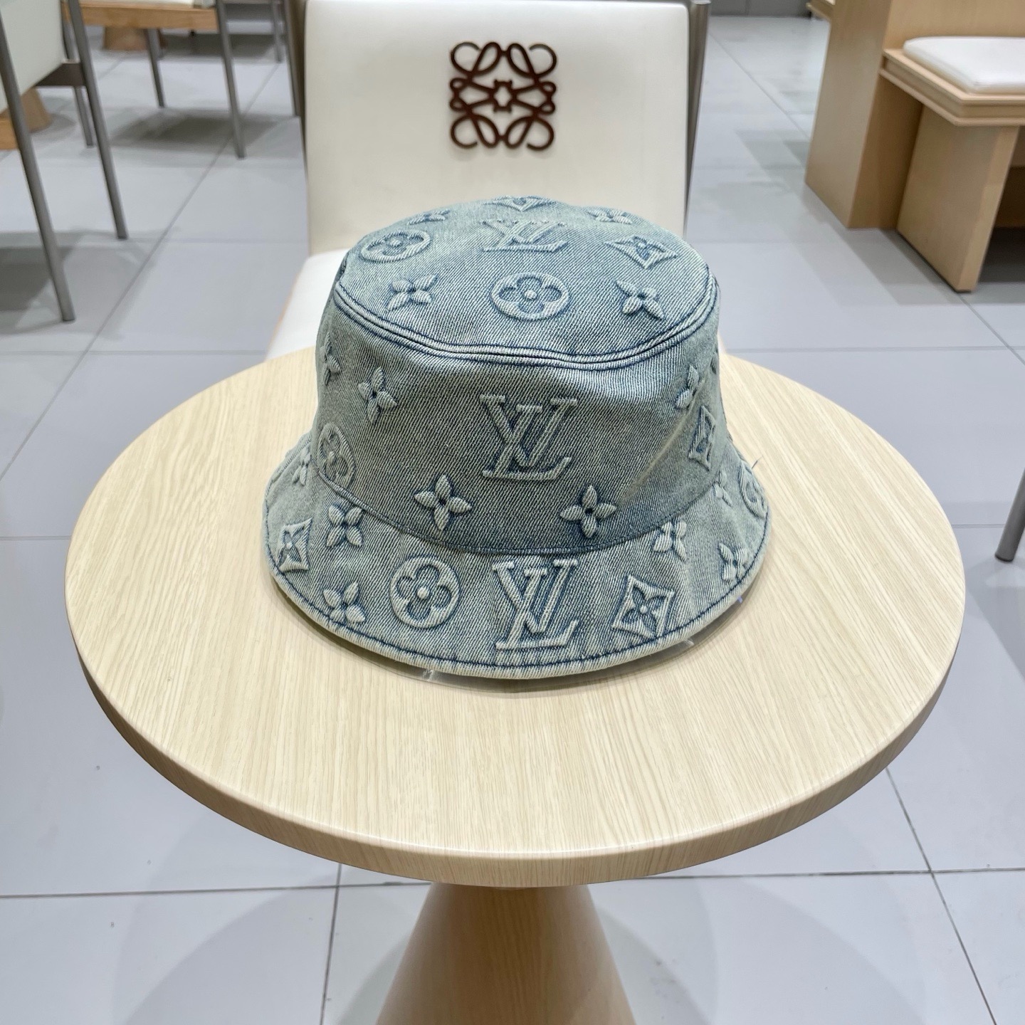 LV路易威登新款牛仔渔夫帽，头围57cm 男女通用