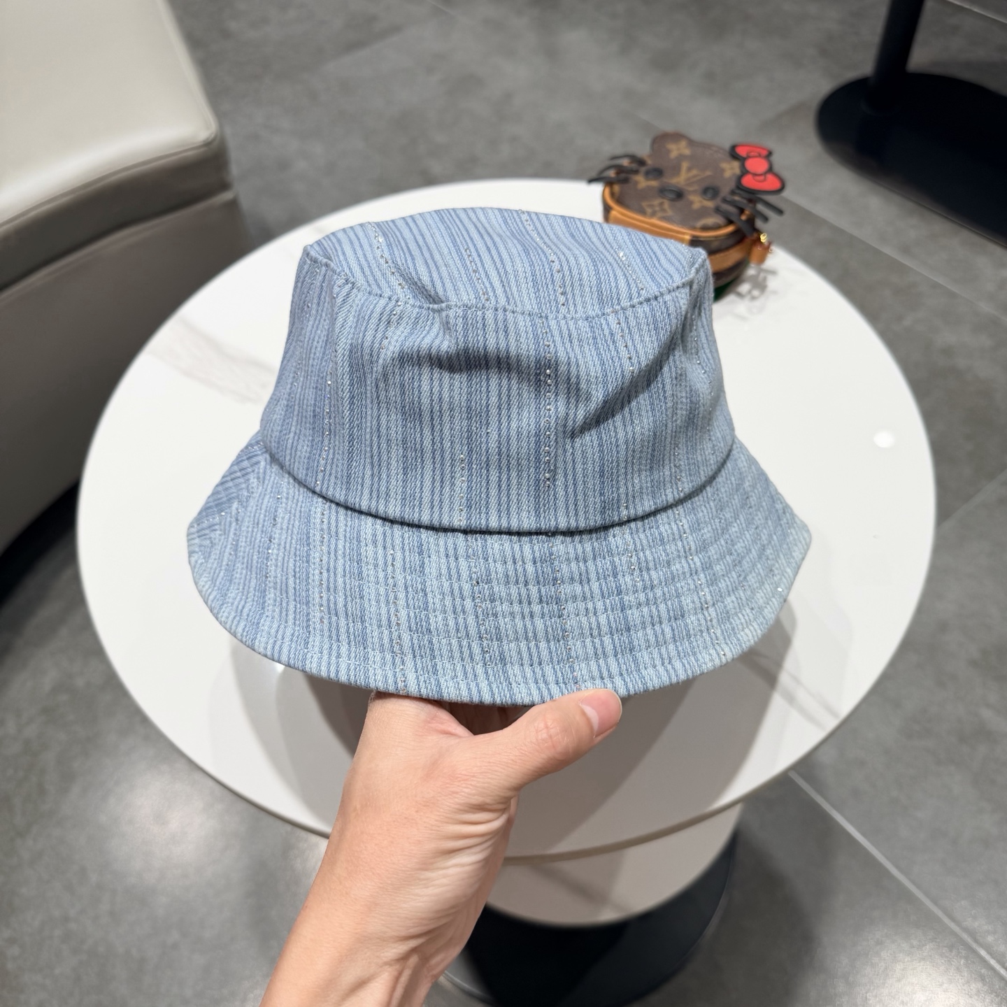 LV路易威登牛仔渔夫帽，头围57cm