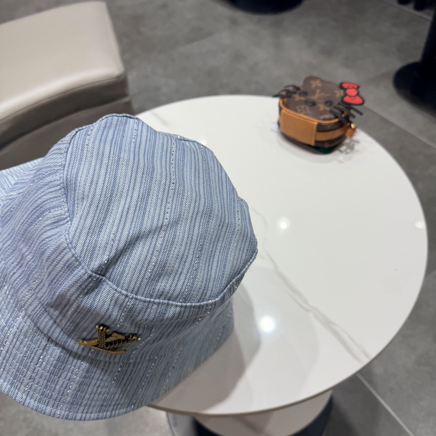 LV路易威登牛仔渔夫帽，头围57cm