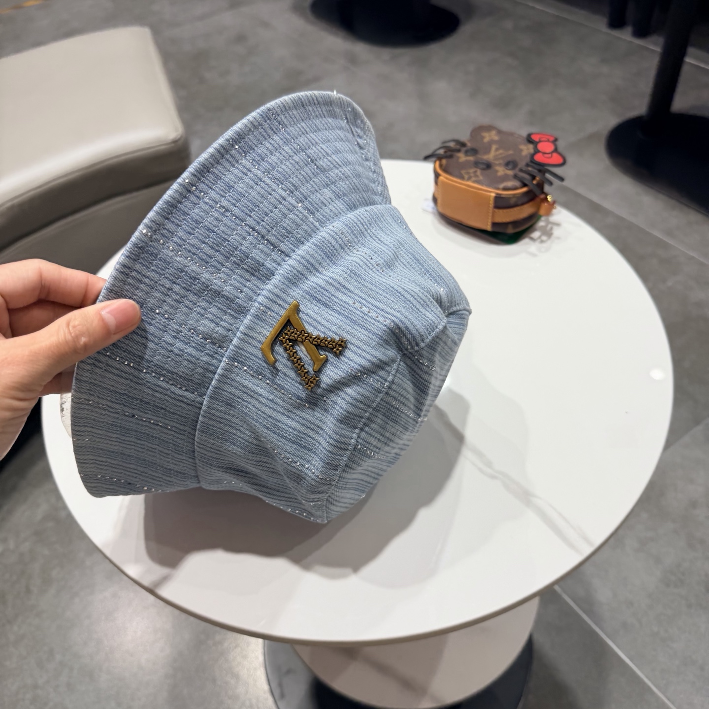 LV路易威登牛仔渔夫帽，头围57cm