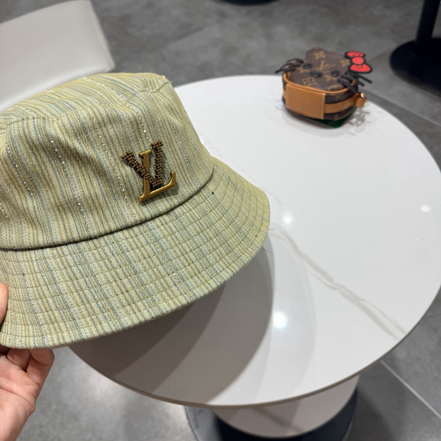 LV路易威登牛仔渔夫帽，头围57cm