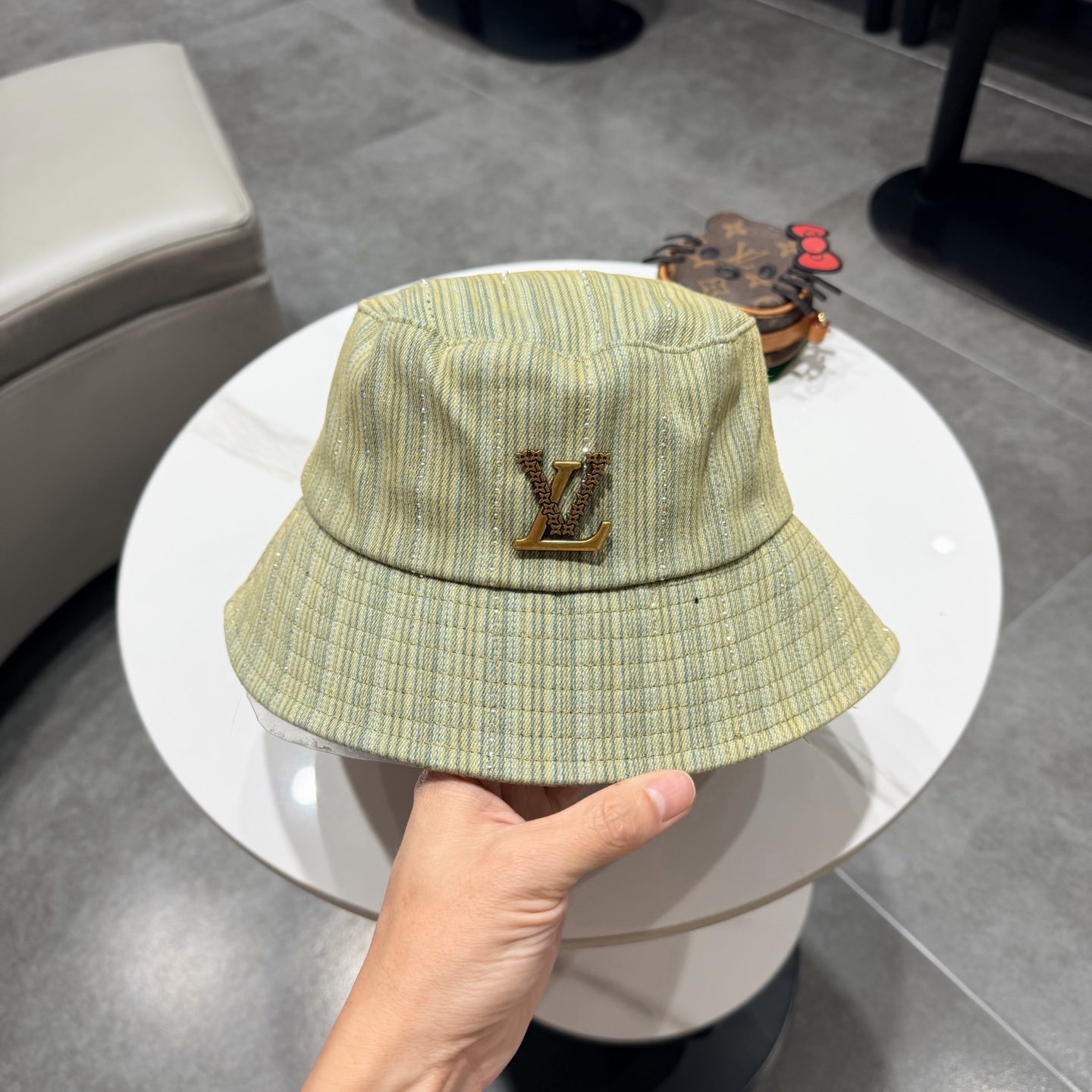 LV路易威登牛仔渔夫帽，头围57cm