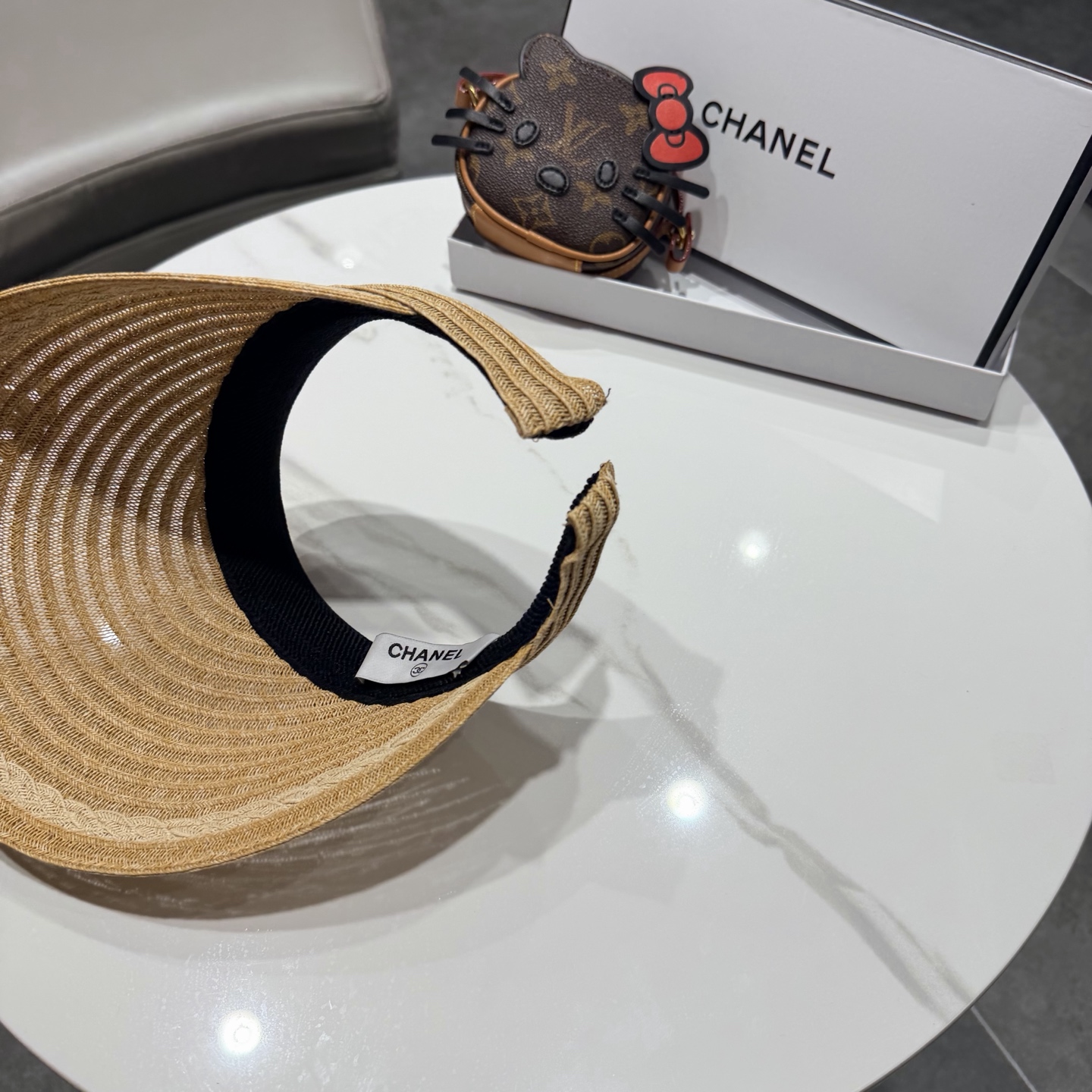 chanel香奈儿2026新款草编加大檐户外空顶帽子女防晒可折叠防紫外线遮阳帽