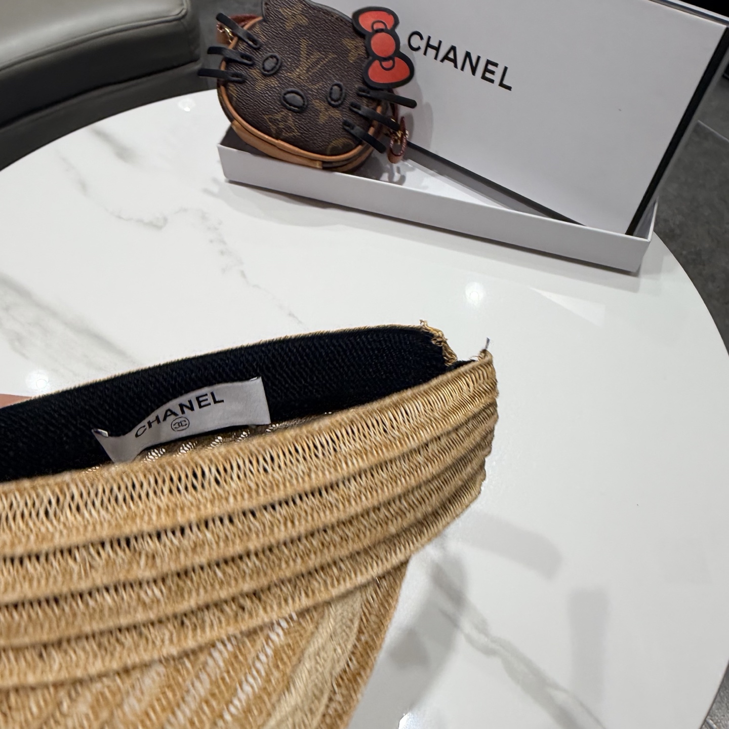 chanel香奈儿2026新款草编加大檐户外空顶帽子女防晒可折叠防紫外线遮阳帽