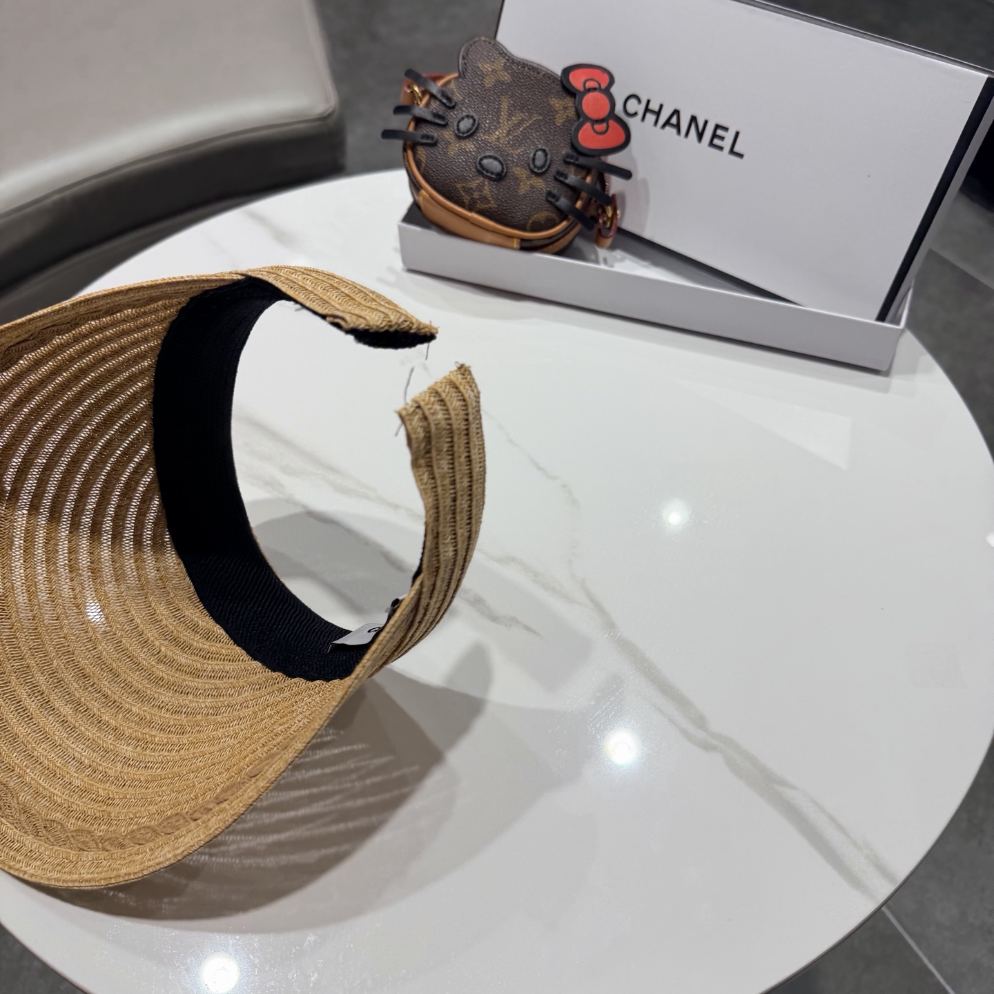 chanel香奈儿2026新款草编加大檐户外空顶帽子女防晒可折叠防紫外线遮阳帽