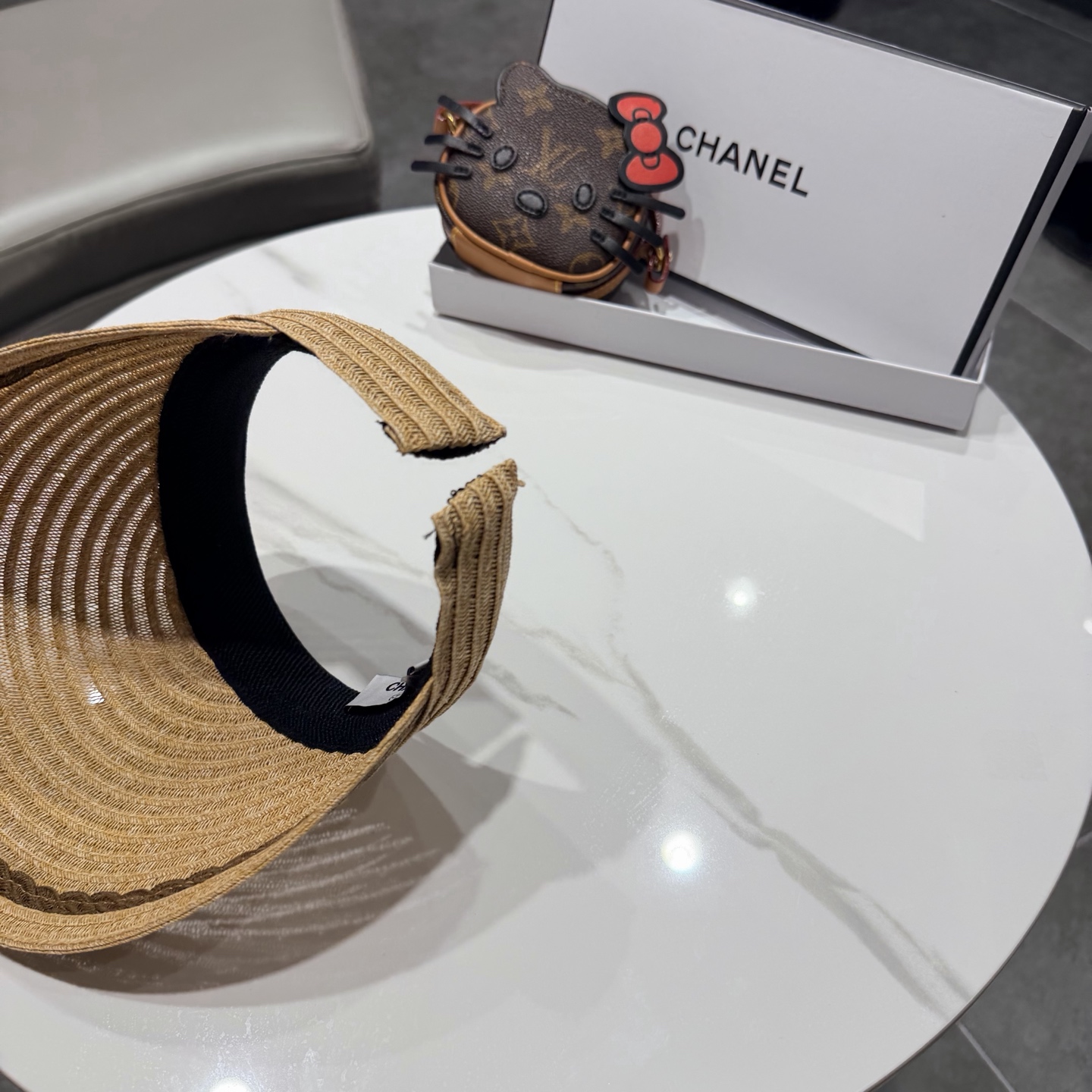 chanel香奈儿2026新款草编加大檐户外空顶帽子女防晒可折叠防紫外线遮阳帽