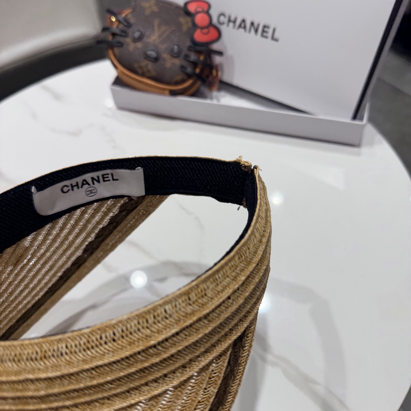 chanel香奈儿2026新款草编加大檐户外空顶帽子女防晒可折叠防紫外线遮阳帽