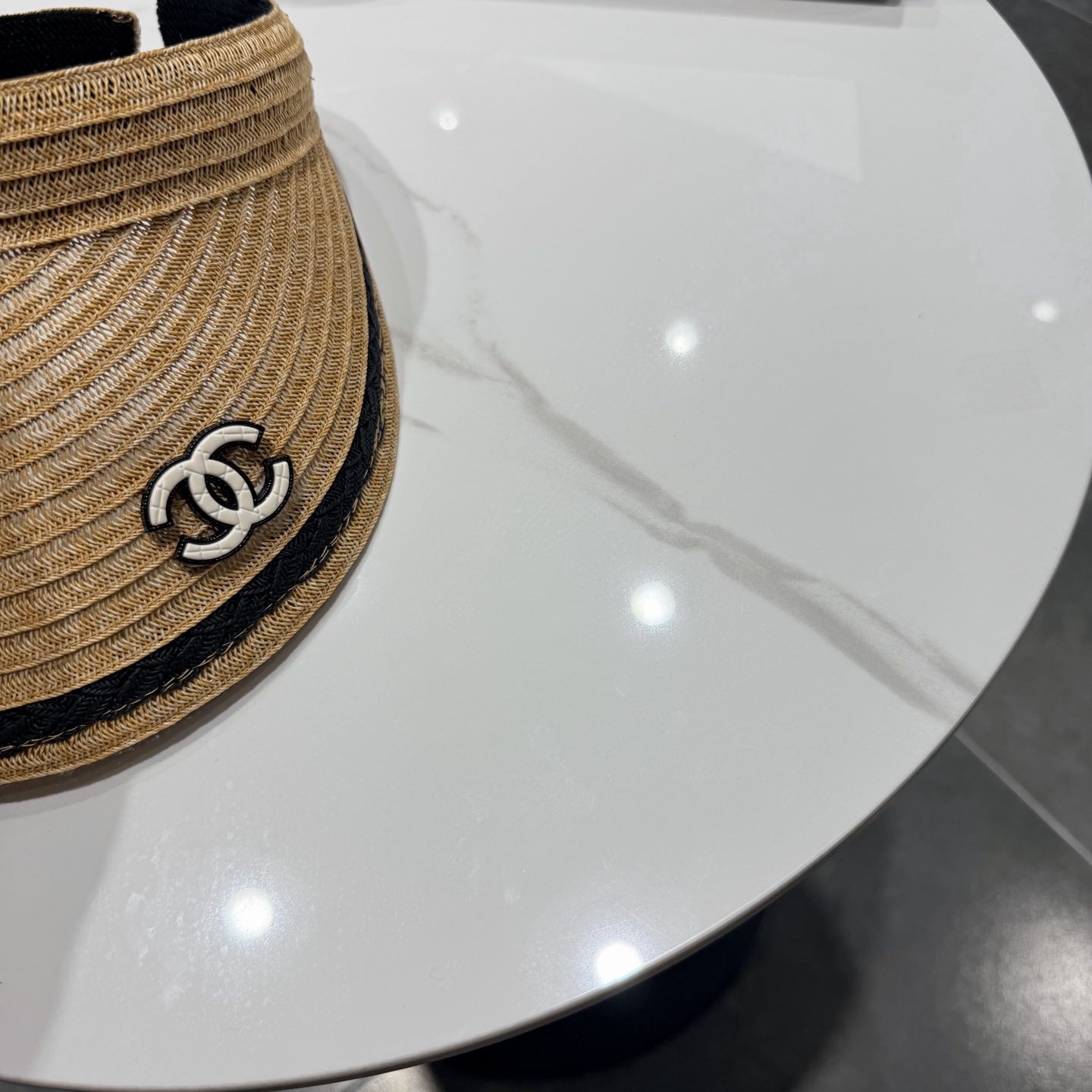 chanel香奈儿2026新款草编加大檐户外空顶帽子女防晒可折叠防紫外线遮阳帽