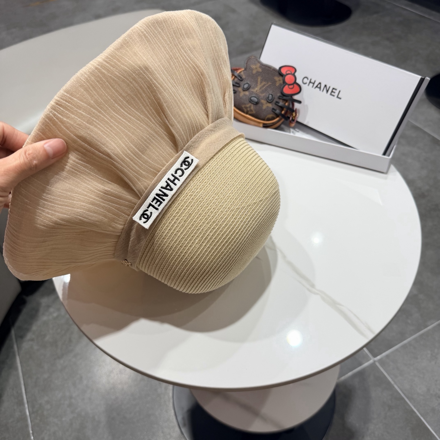 chanel2026新款遮阳帽子女春秋出游度假防紫外线渔夫帽可折叠大檐防晒帽